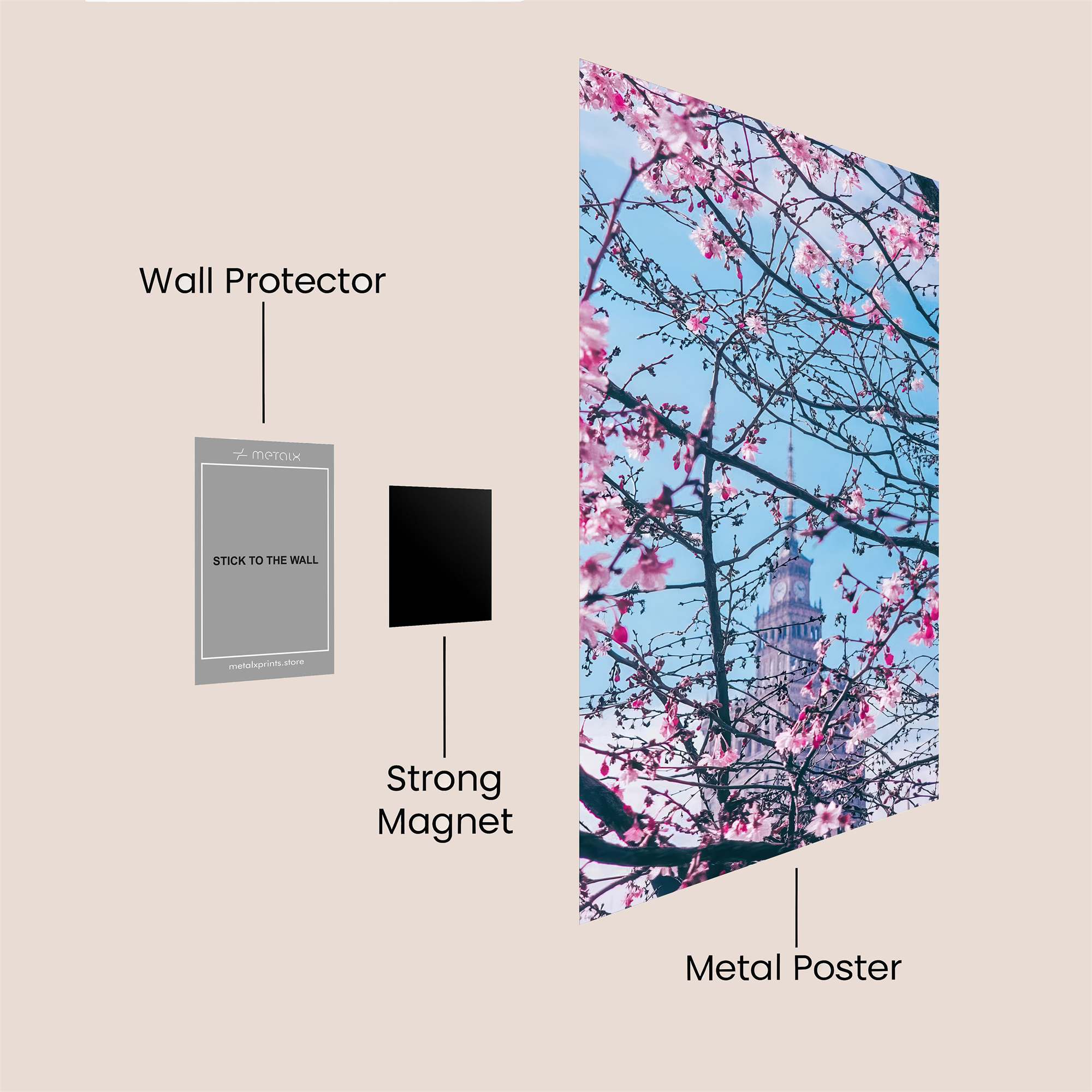 Sakura Serenity Safe Wall Magnetic / M
