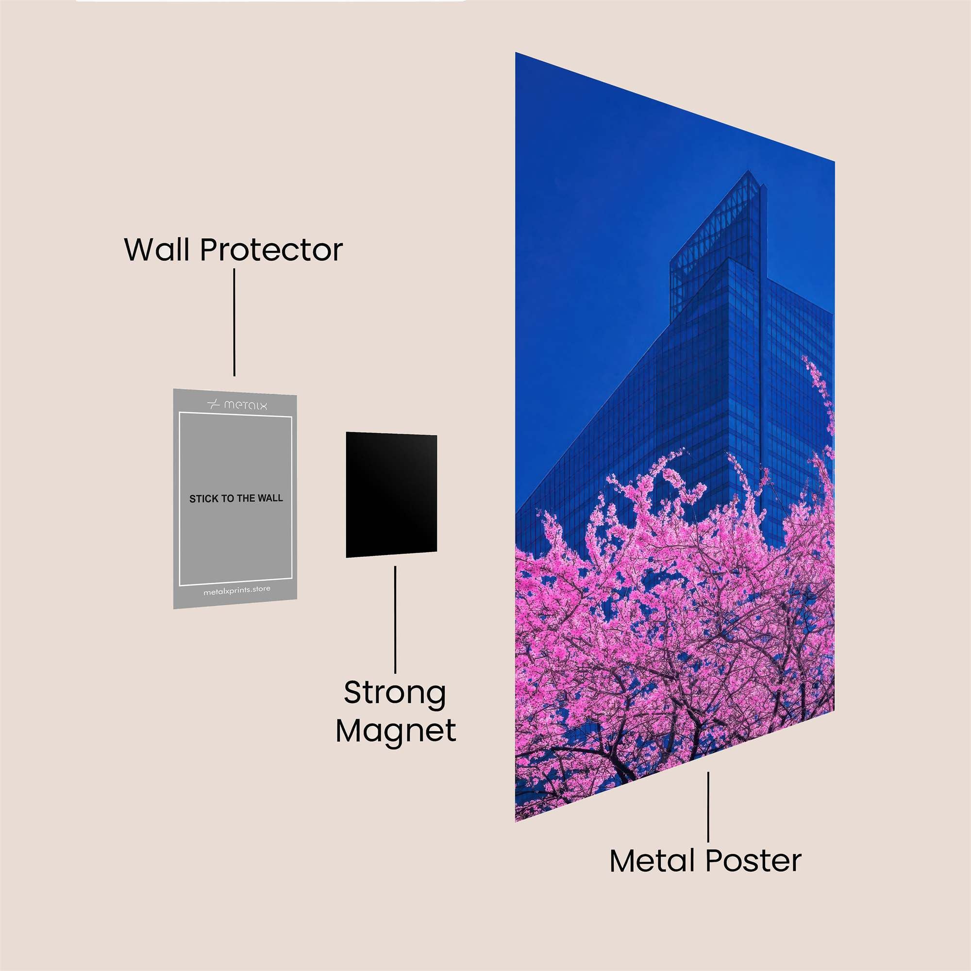 Skyscraper Serenity Safe Wall Magnetic / M
