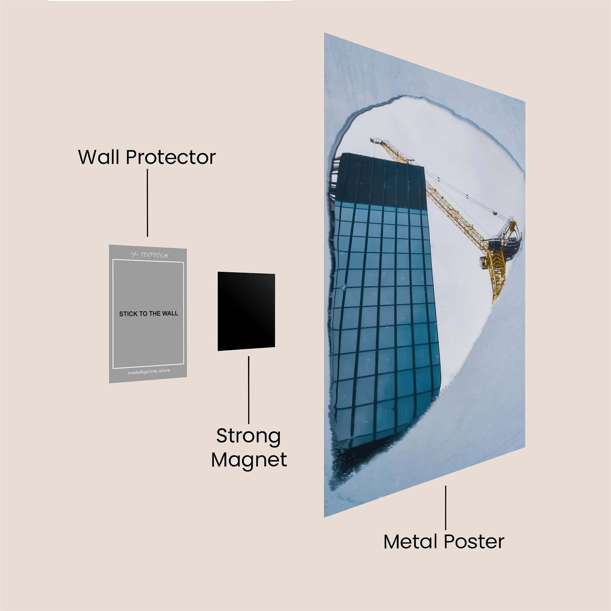 Skyline Peek Safe Wall Magnetic / M