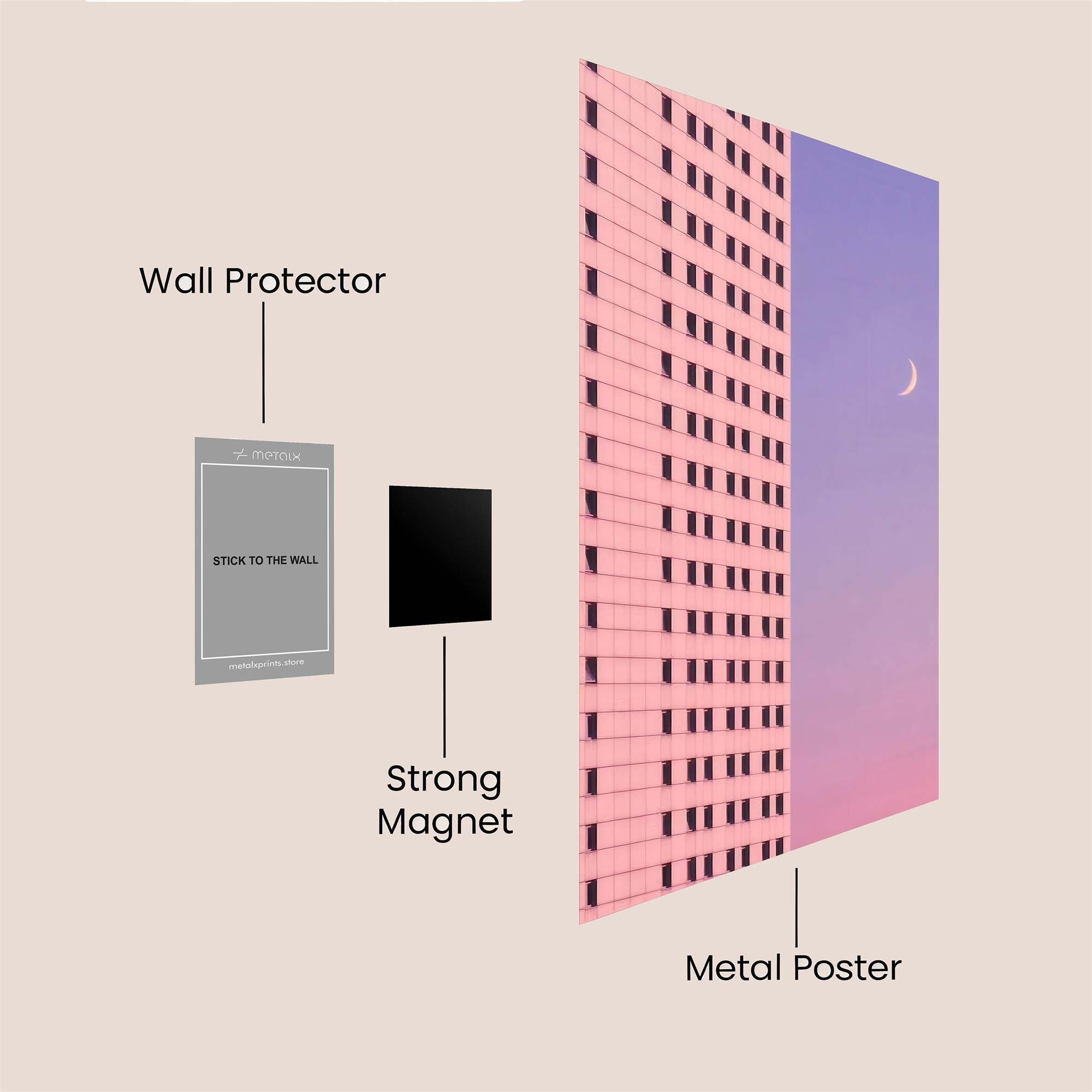 Skyscraper Serenity Safe Wall Magnetic / M