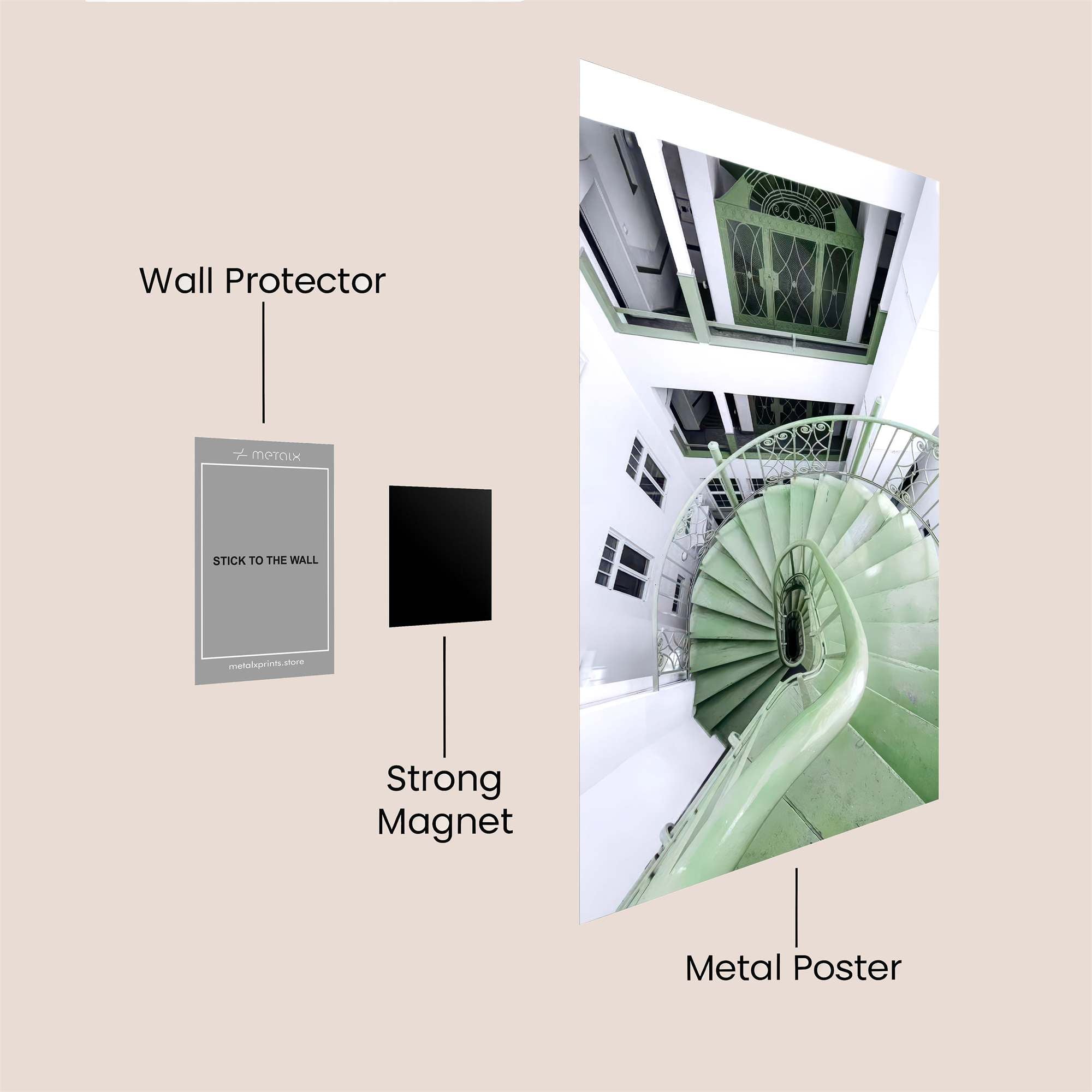 Skyscraper Solitude Safe Wall Magnetic / M
