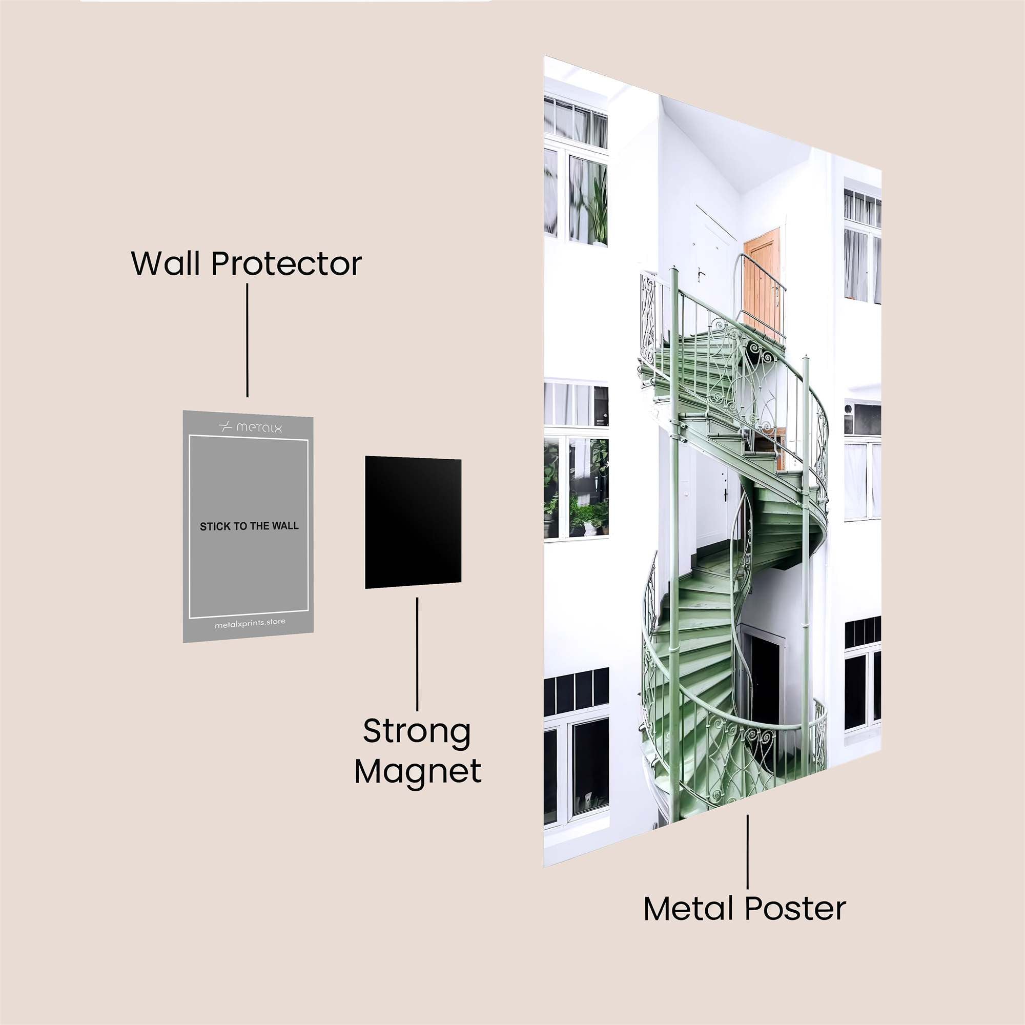 Spiral Serenity Safe Wall Magnetic / M