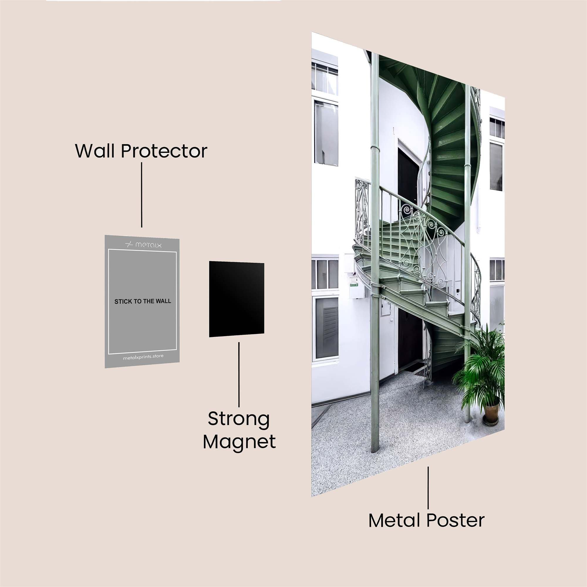 Spiral Serenity Safe Wall Magnetic / M
