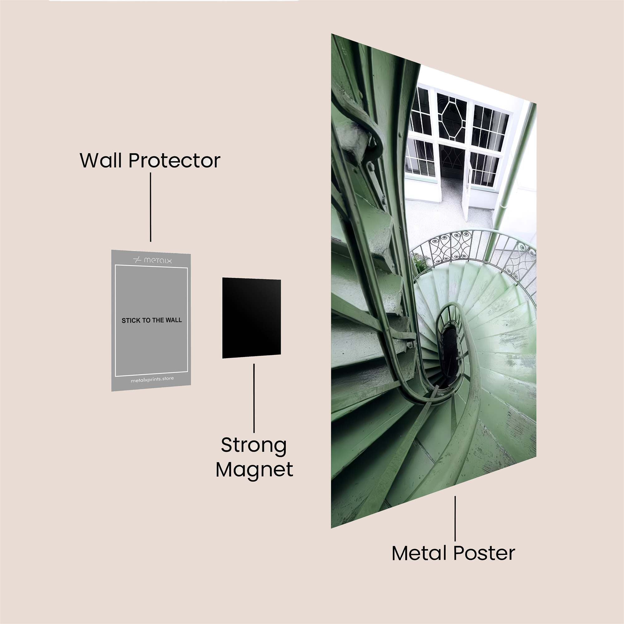 Spiral Serenity Safe Wall Magnetic / M