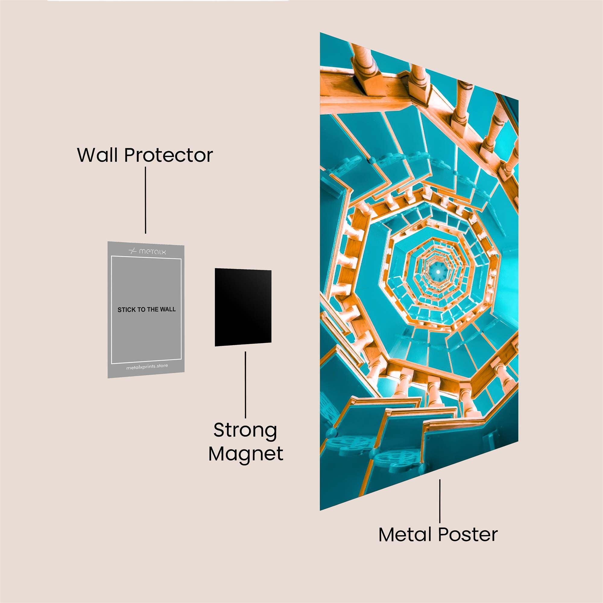 Spiral Serenity Safe Wall Magnetic / M