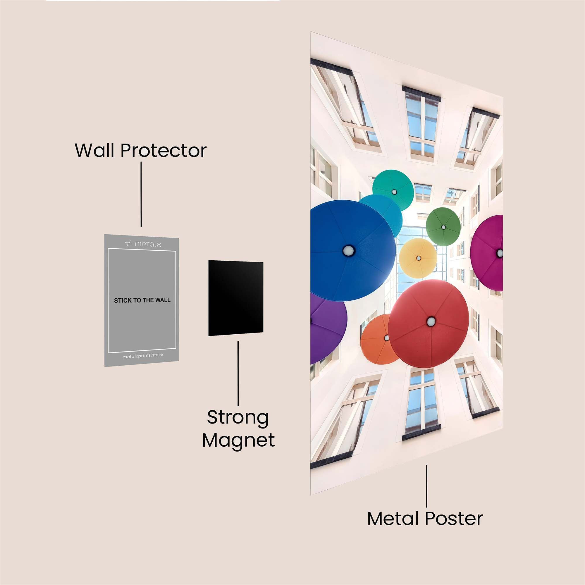 Umbrella Whimsy Safe Wall Magnetic / M