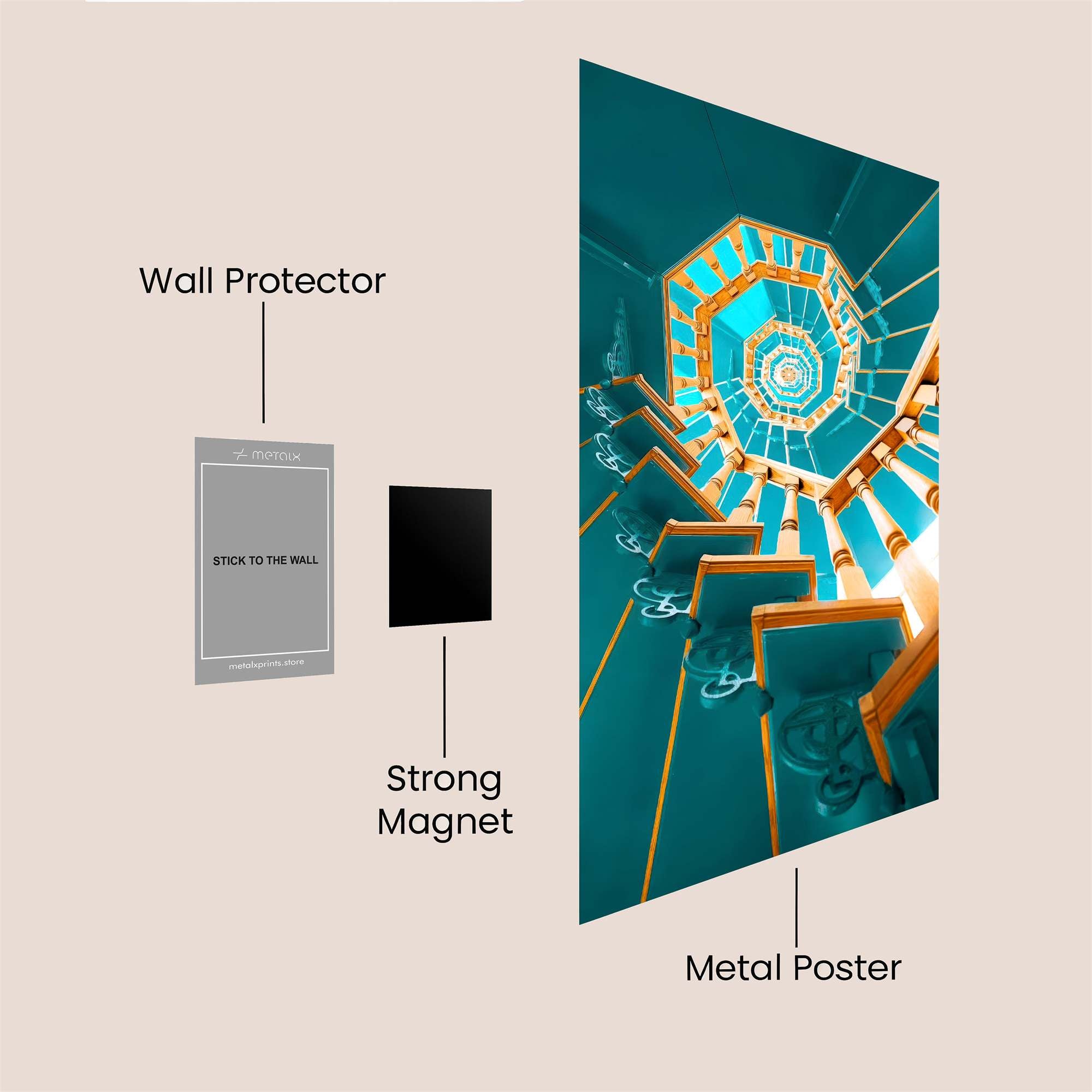 Spiral Serenity Safe Wall Magnetic / M