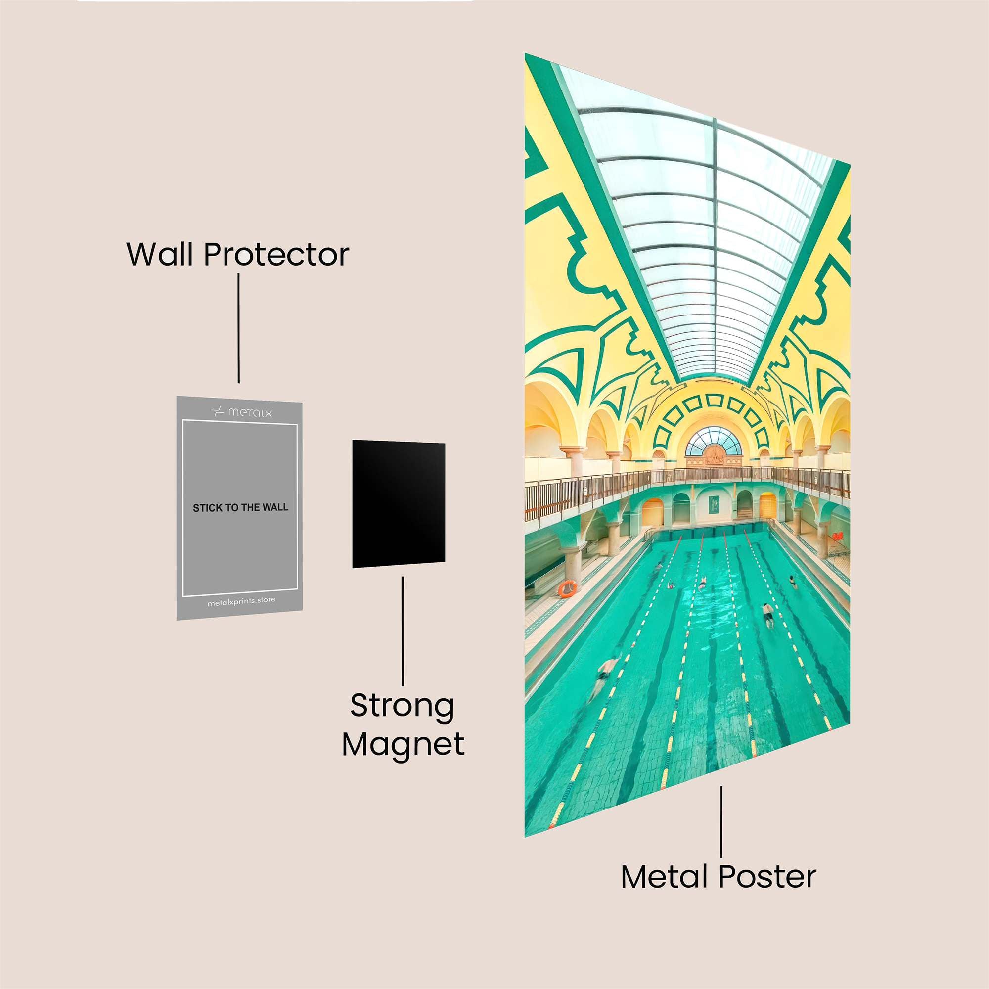 Aquatic Elegance Safe Wall Magnetic / M