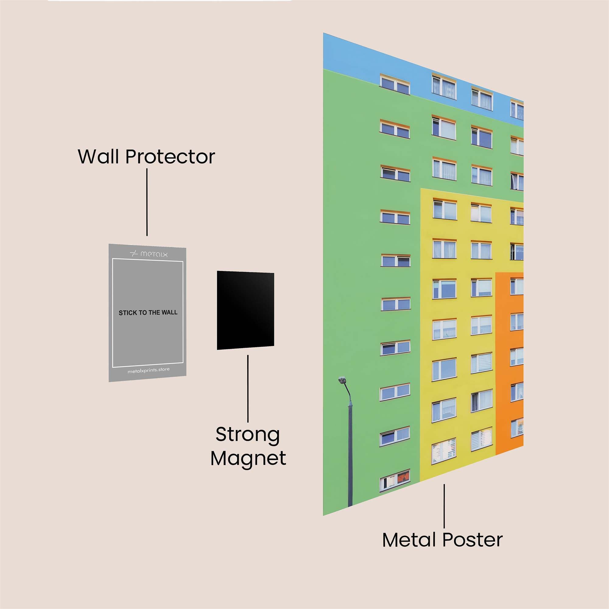 Colorful Serenity Safe Wall Magnetic / M