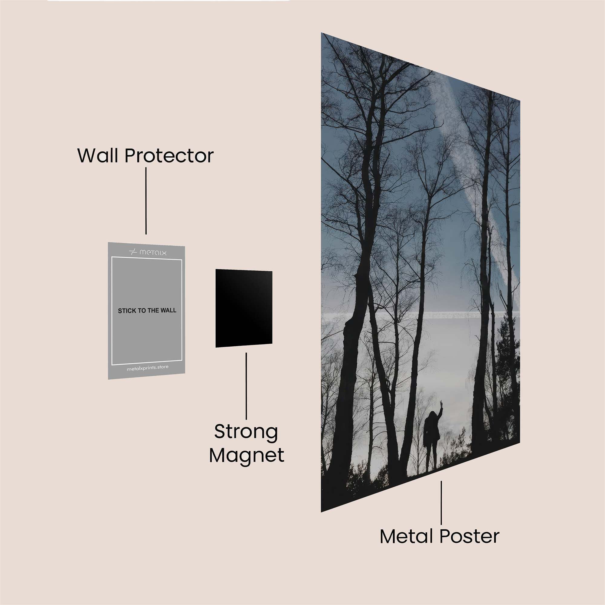 Silhouette Serene Safe Wall Magnetic / M