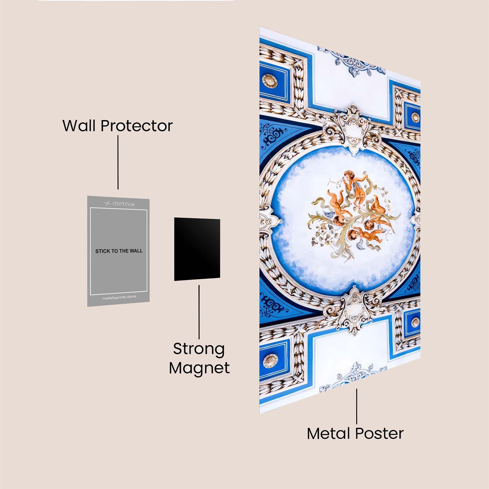 Cherubic Elegance Safe Wall Magnetic / M