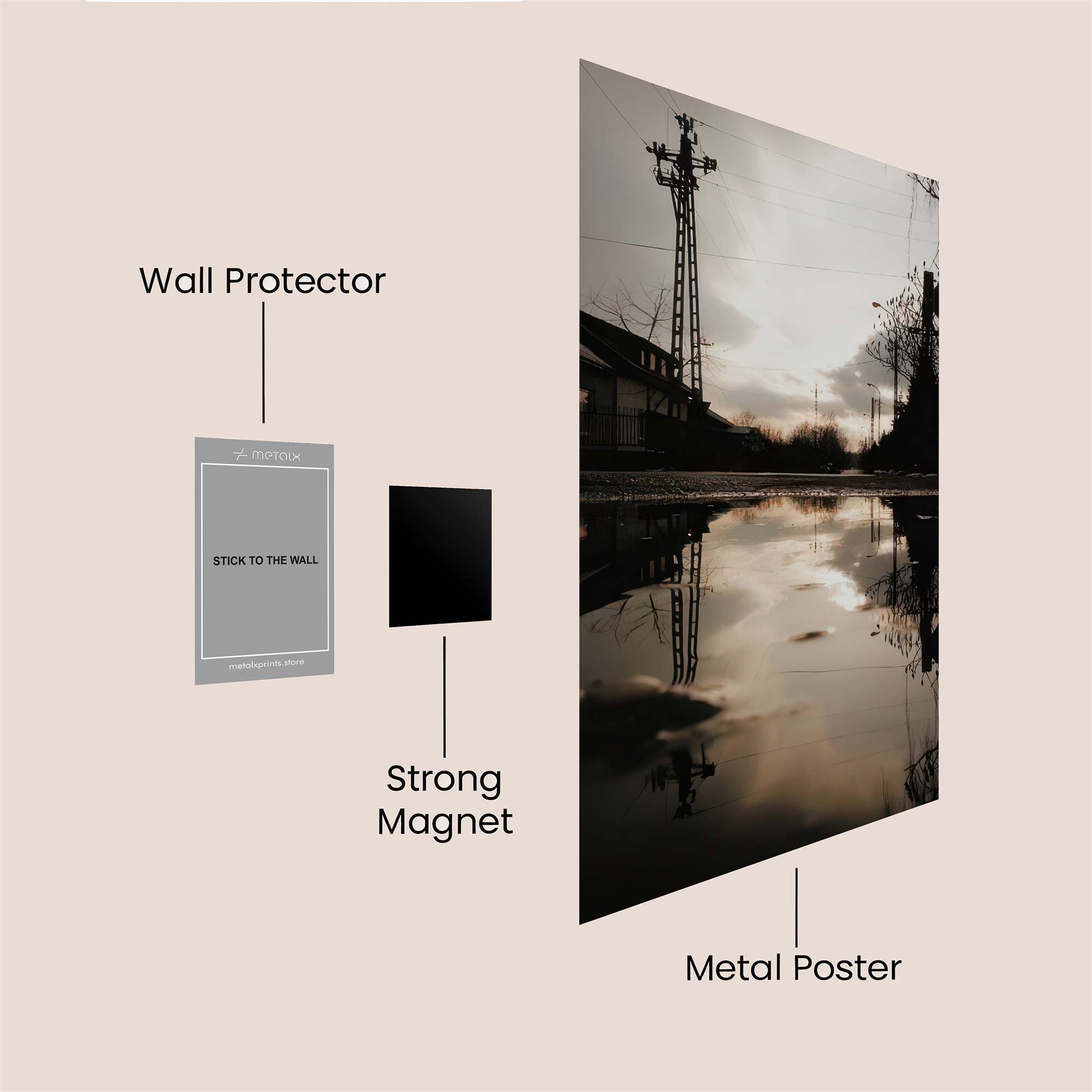 PuddleReflection Safe Wall Magnetic / M