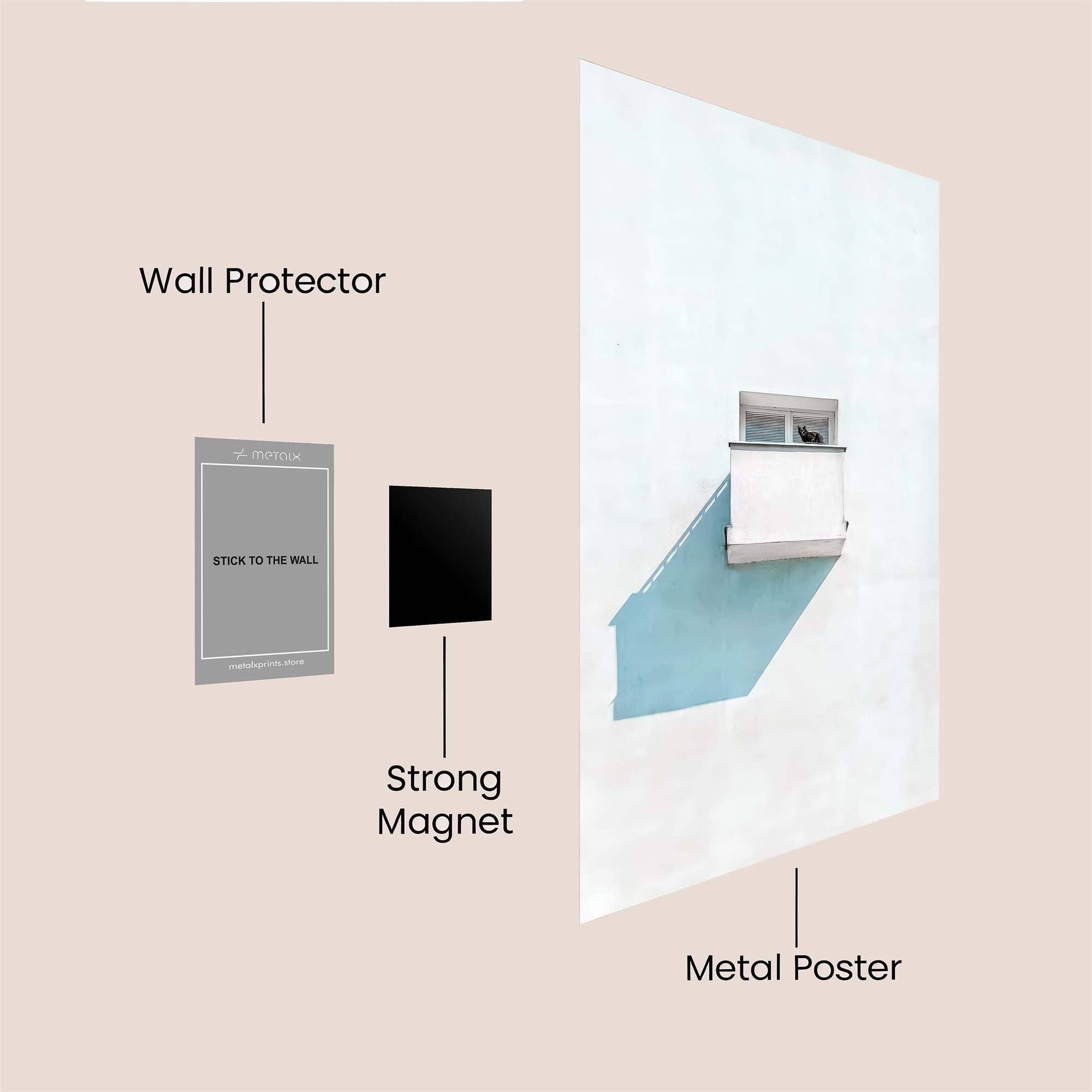 Colorful Monotony Safe Wall Magnetic / M