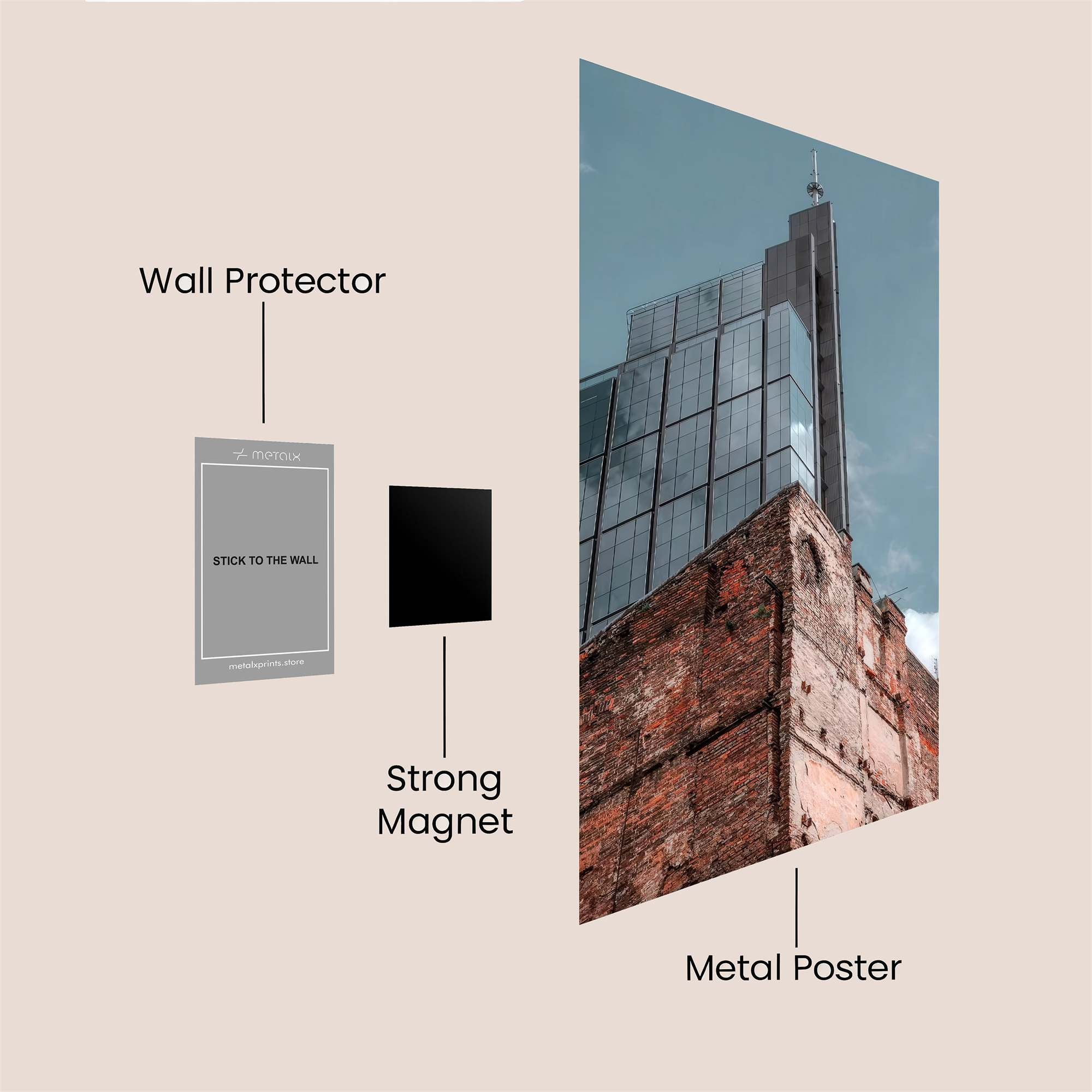 Towering Contrast Safe Wall Magnetic / M
