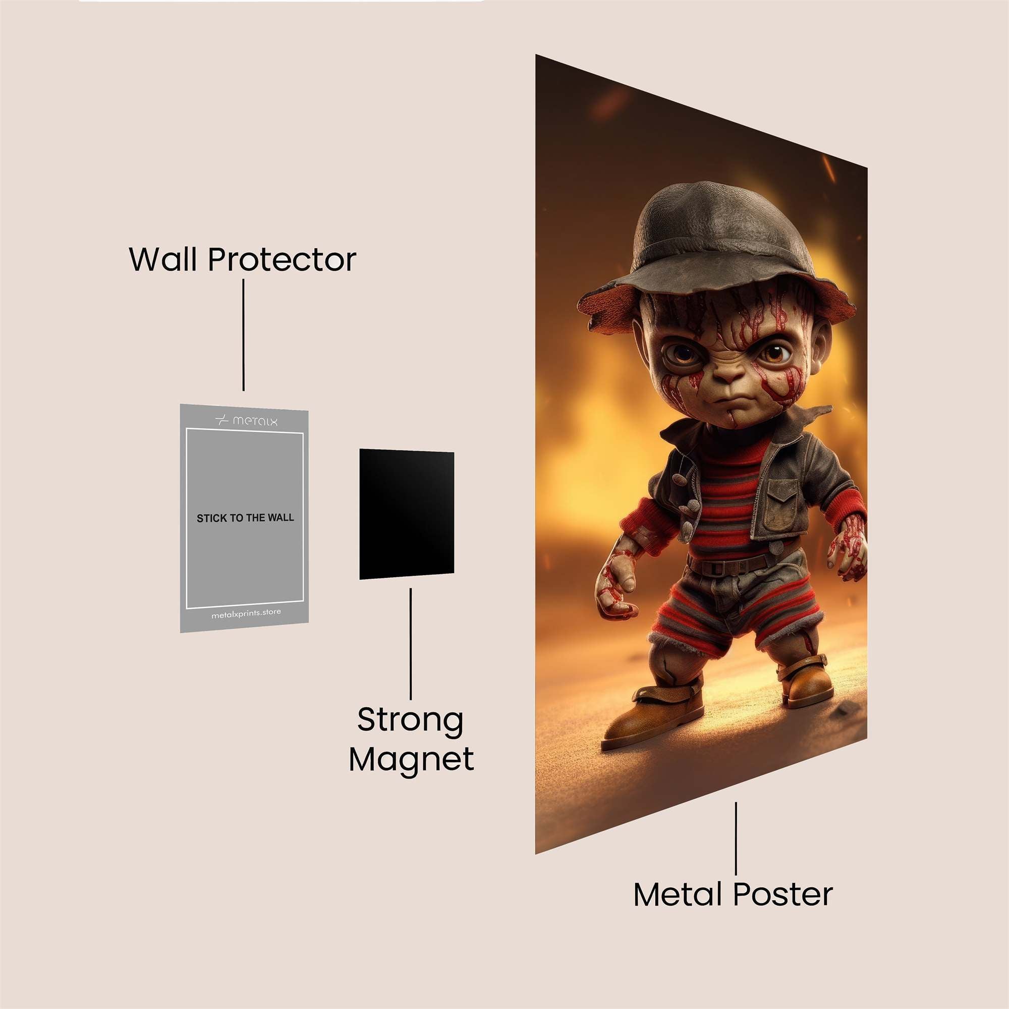 Freddy Fierce Safe Wall Magnetic / M