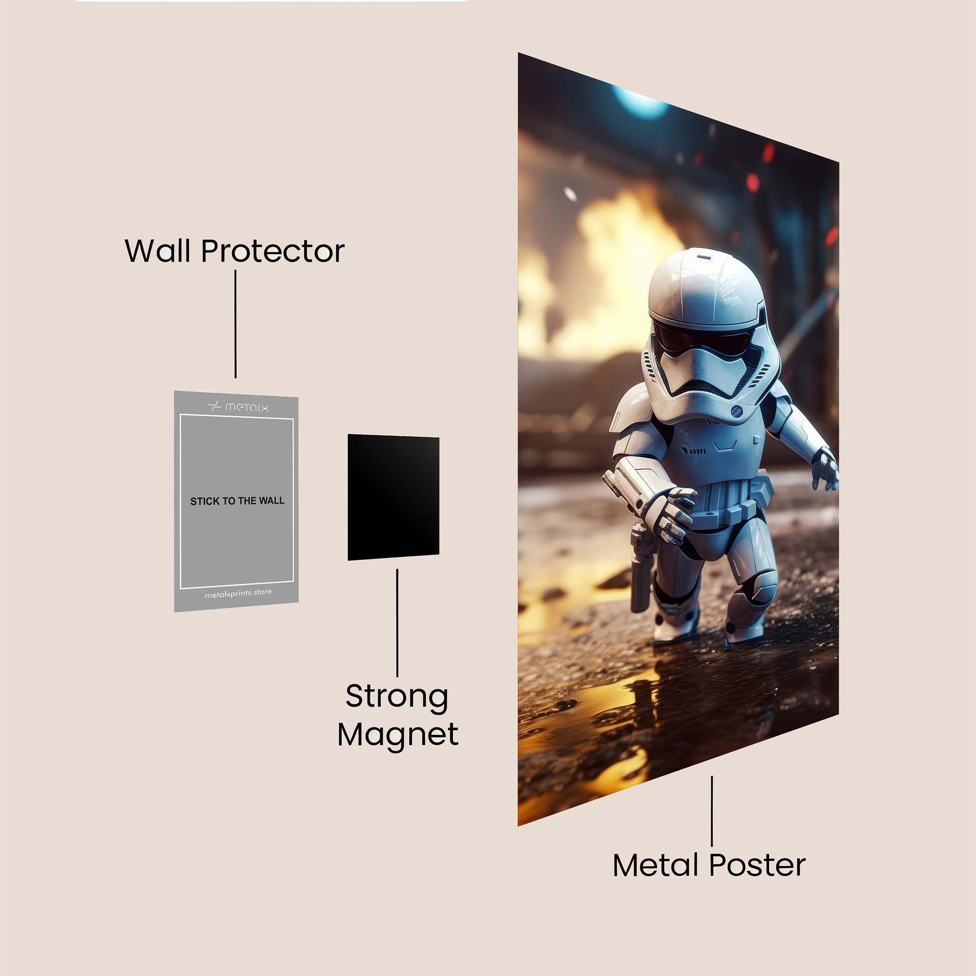 Trooper Trudge Safe Wall Magnetic / M