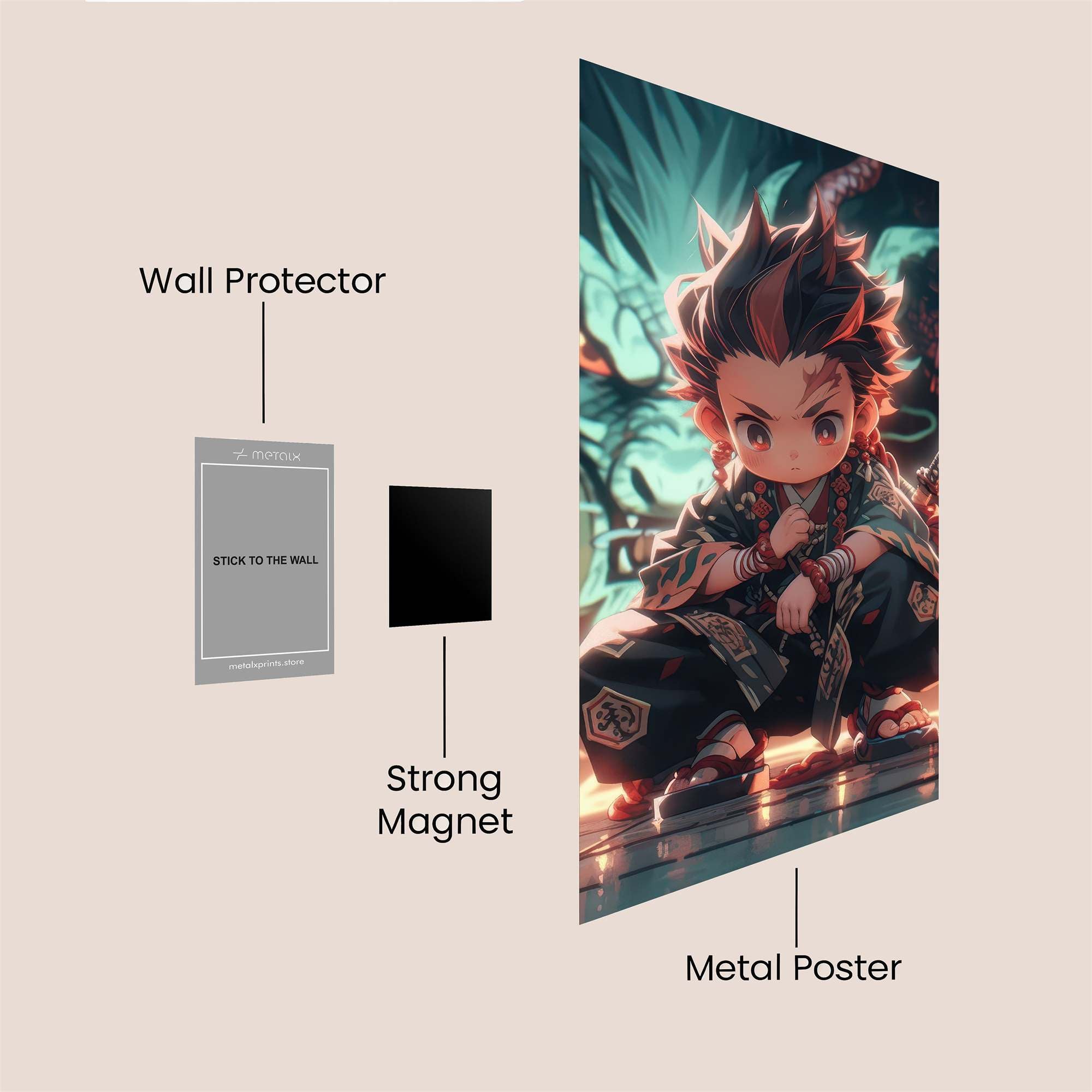 Tanjiro Fierce Safe Wall Magnetic / M