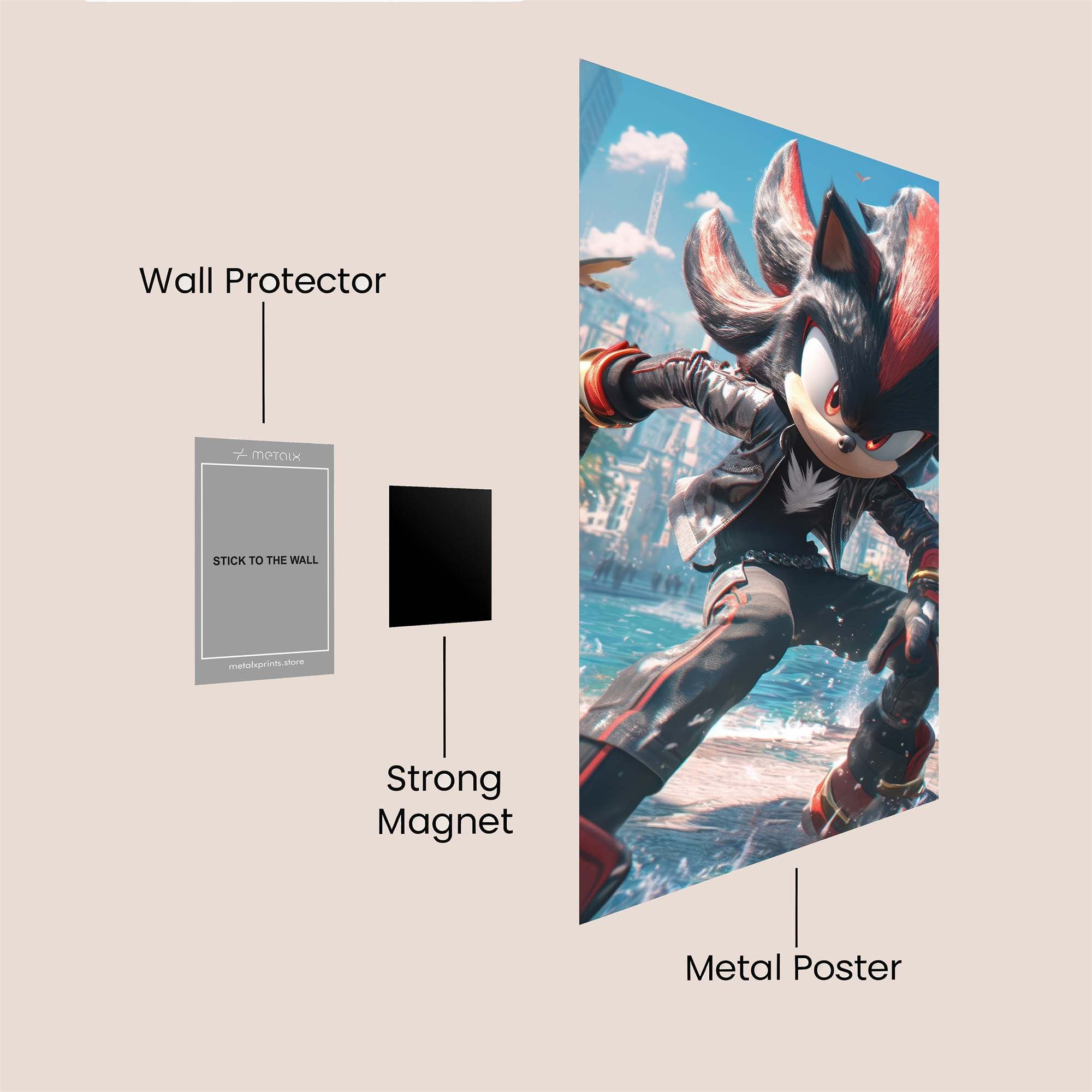 Pirate Pensive Safe Wall Magnetic / M