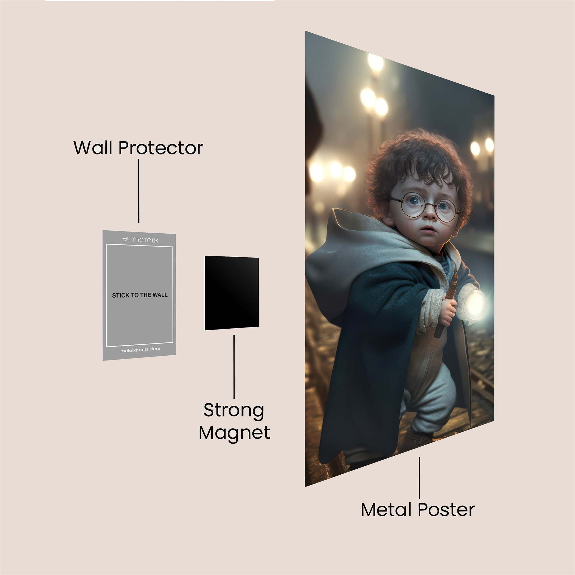 Wolverine Whimsy Safe Wall Magnetic / M