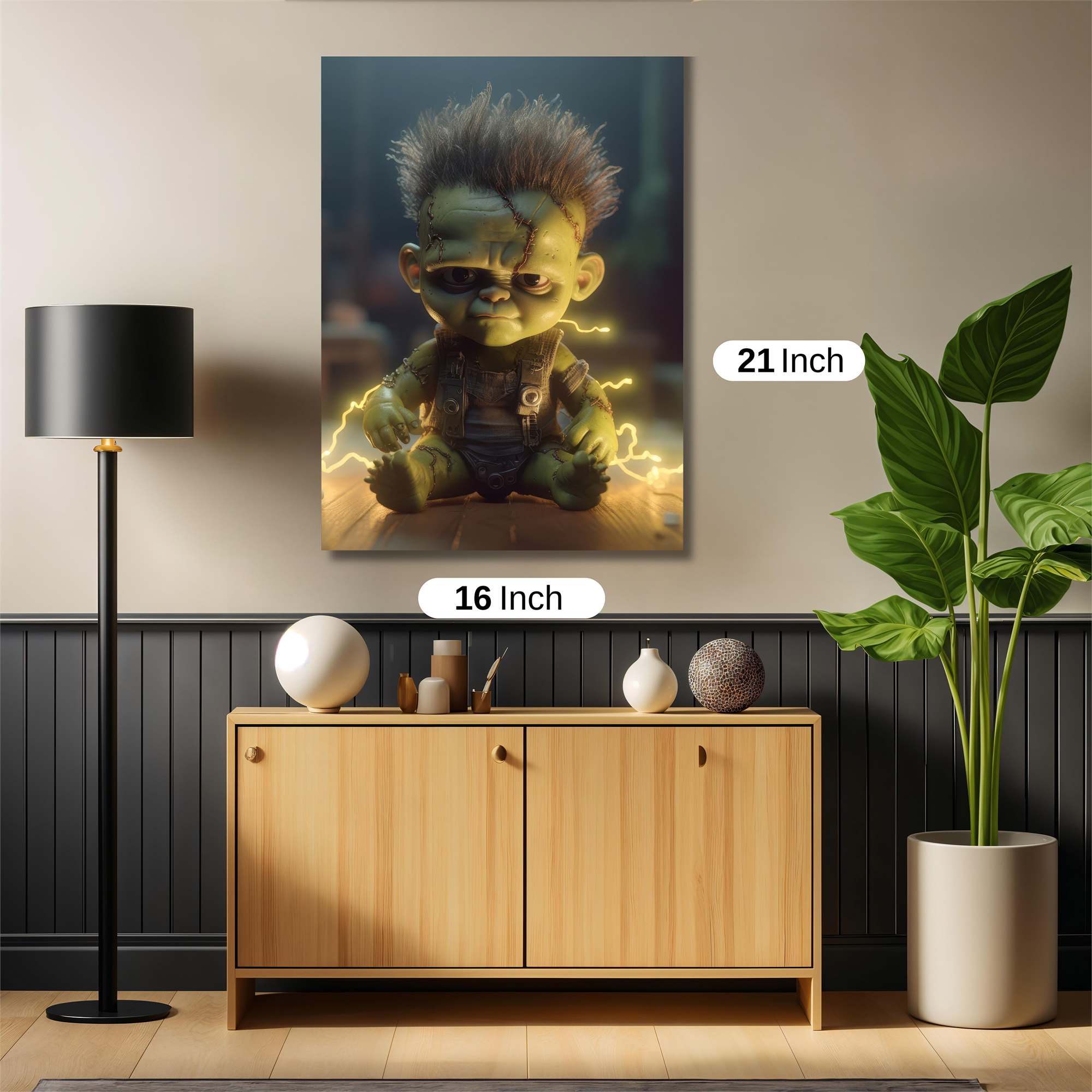 Frankenstein Fright Safe Wall Magnetic / M