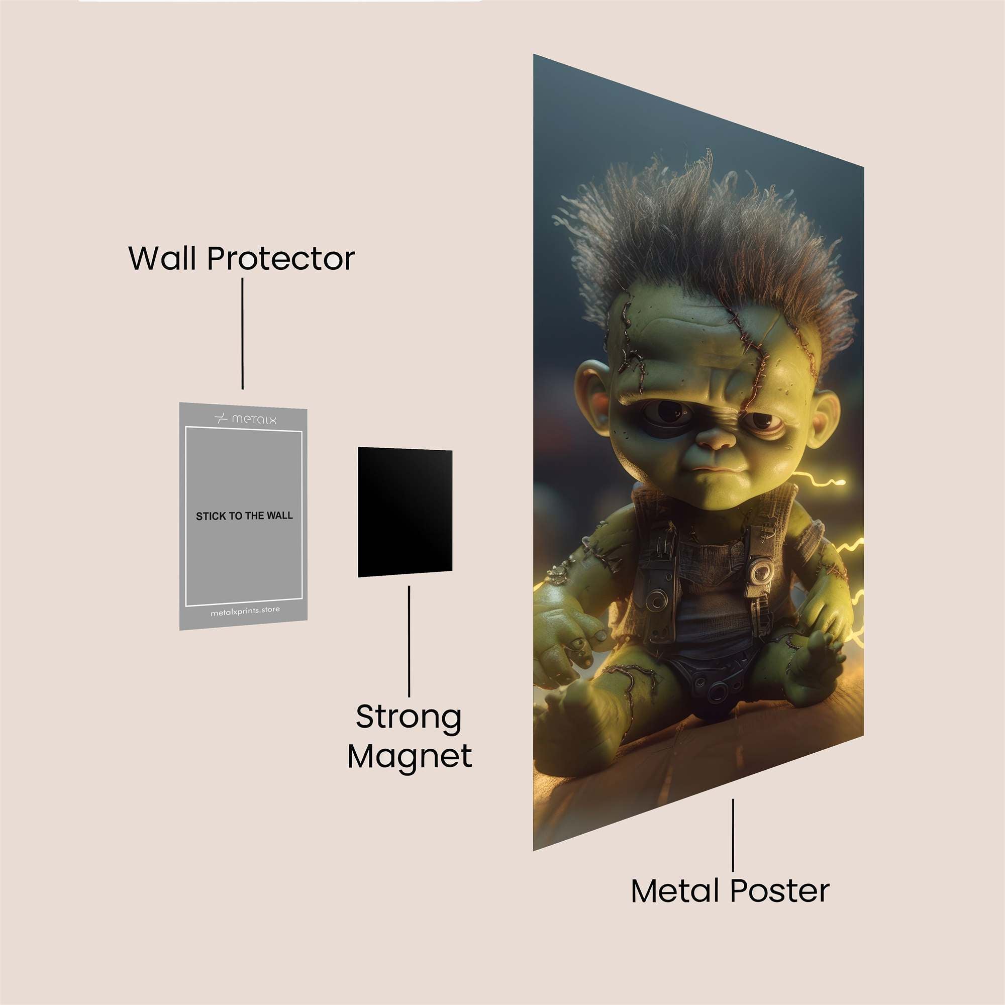 Frankenstein Fright Safe Wall Magnetic / M