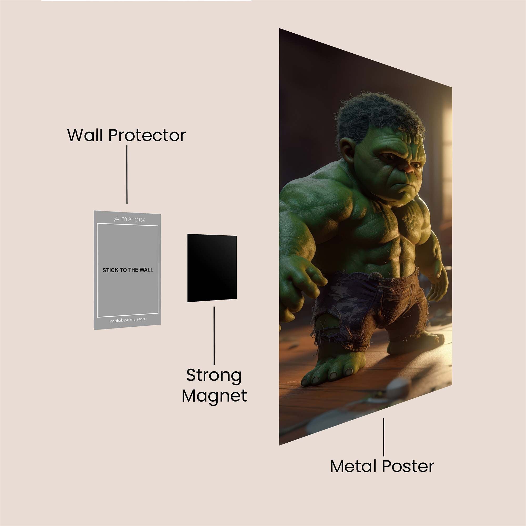 Hulk Brooding Safe Wall Magnetic / M
