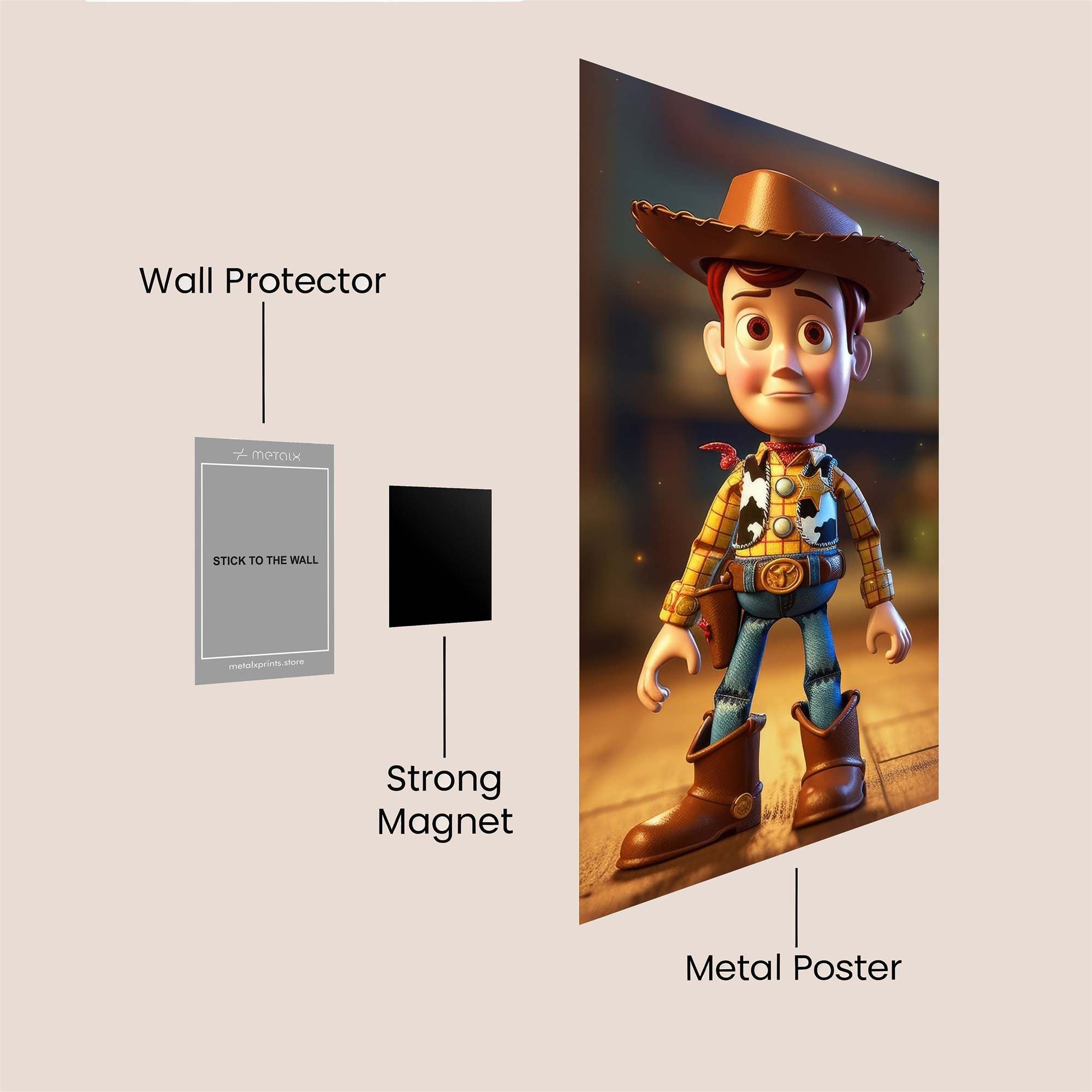 Woody Whimsical Safe Wall Magnetic / M