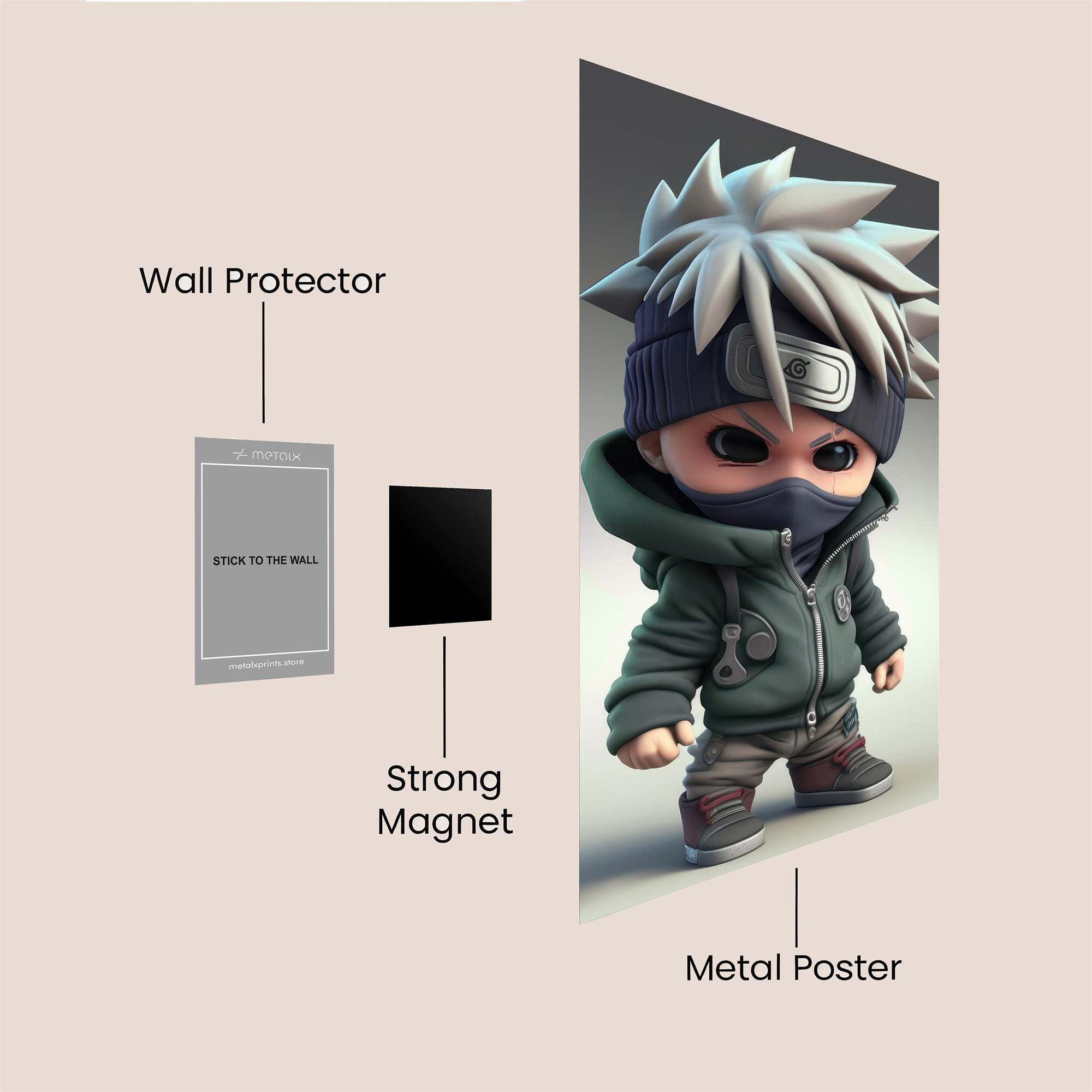 Kakashi Chibi Safe Wall Magnetic / M