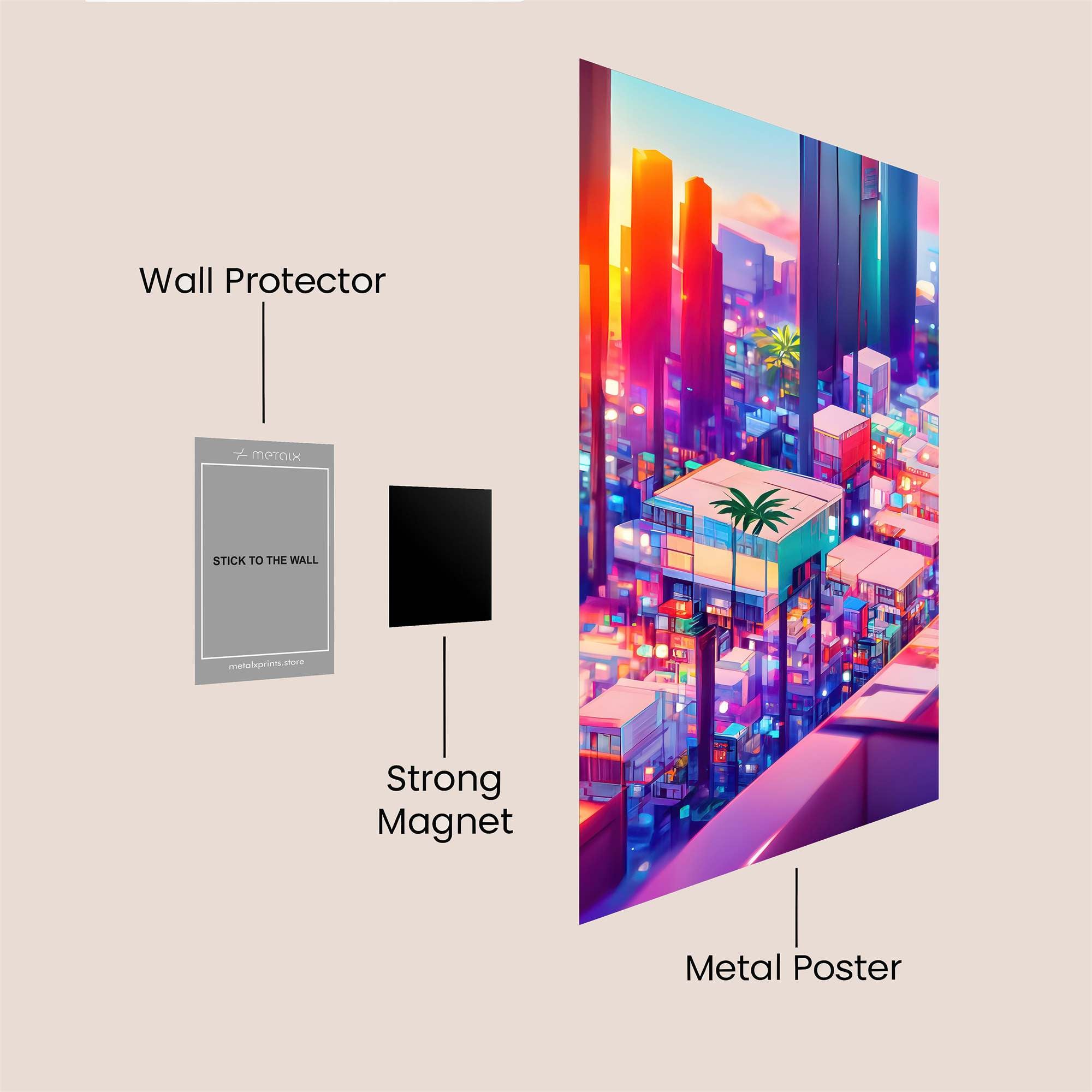 Neon Serenity Safe Wall Magnetic / M