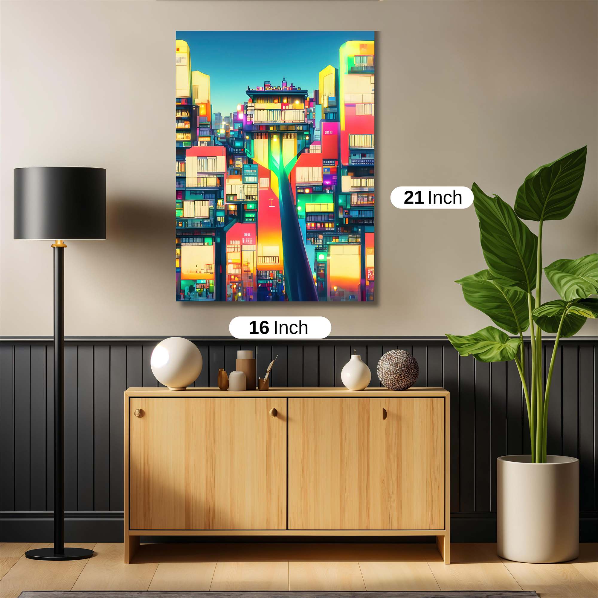 Neon Dreamscape Safe Wall Magnetic / M