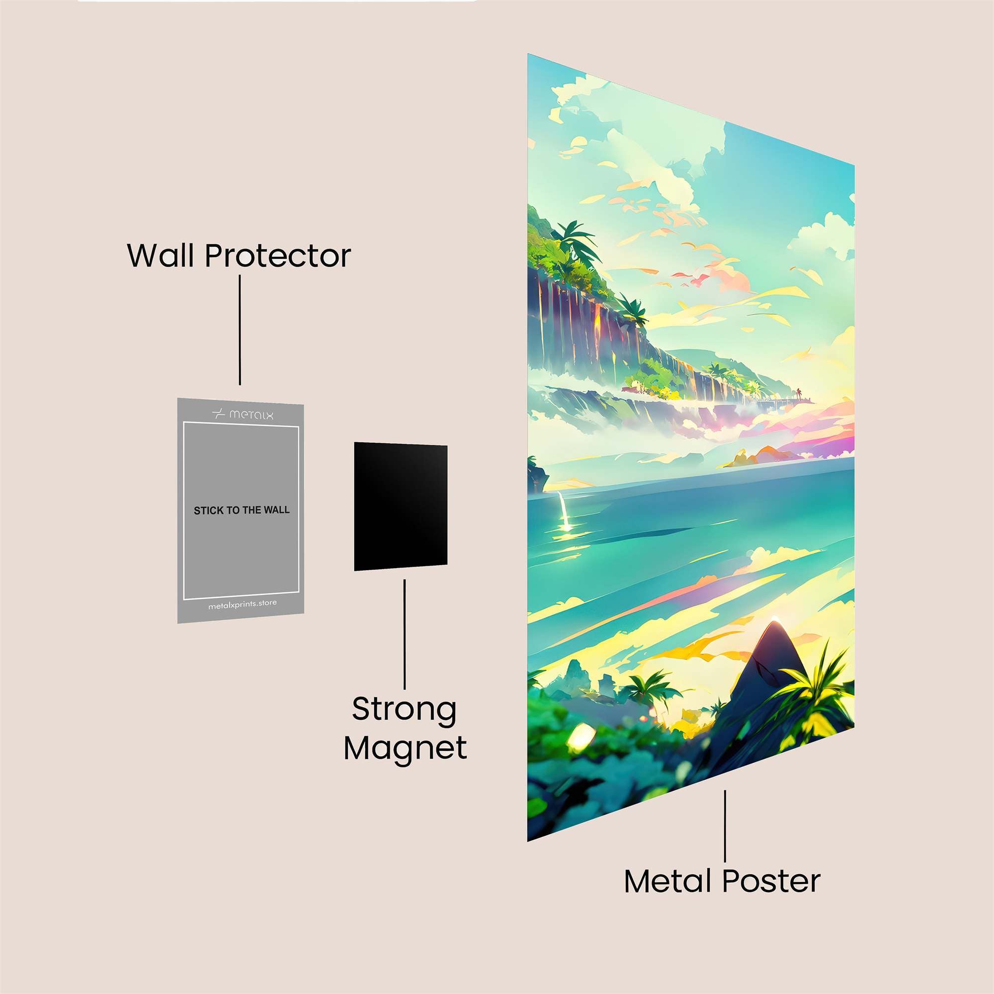 Sunset Serenity Safe Wall Magnetic / M