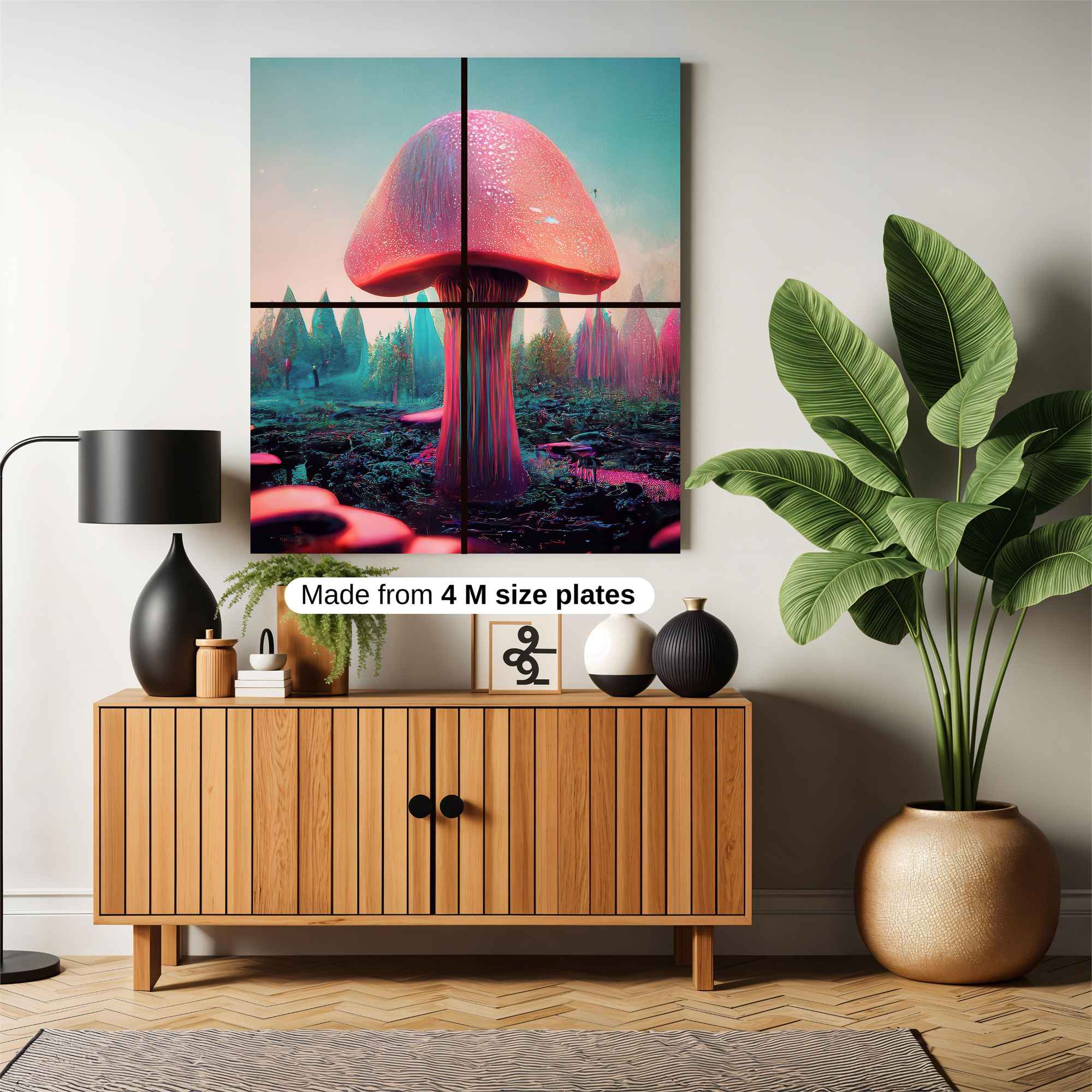 Mushroom Dreamscape Safe Wall Magnetic / M
