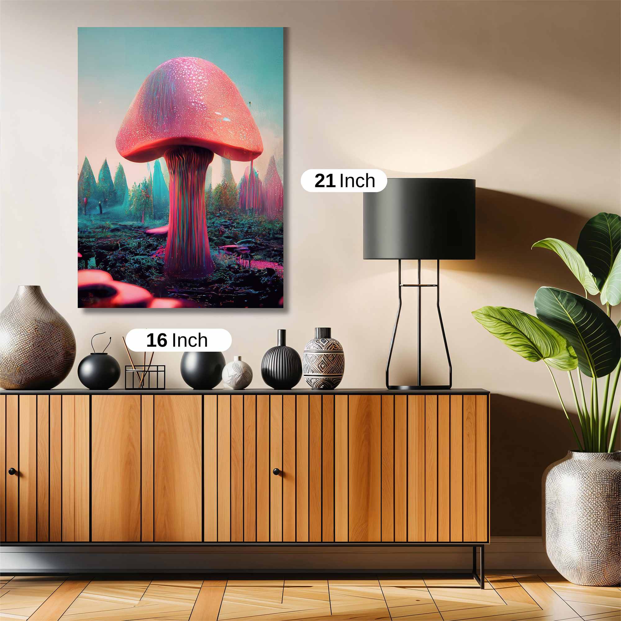 Mushroom Dreamscape Safe Wall Magnetic / M