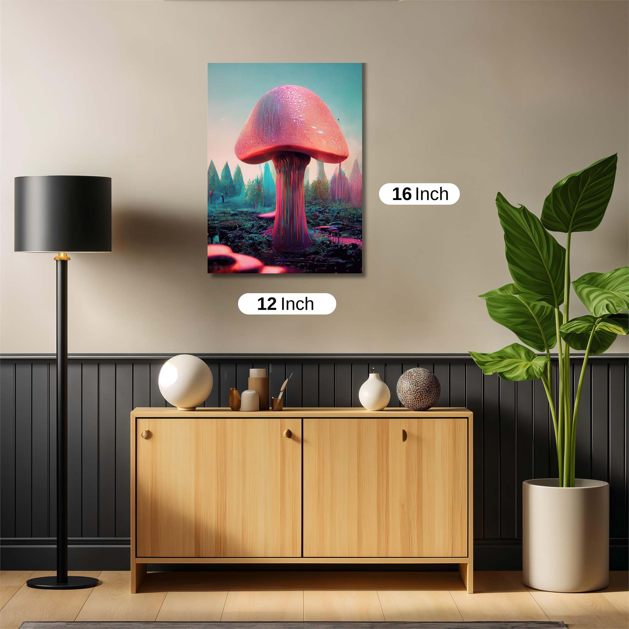 Mushroom Dreamscape Safe Wall Magnetic / M