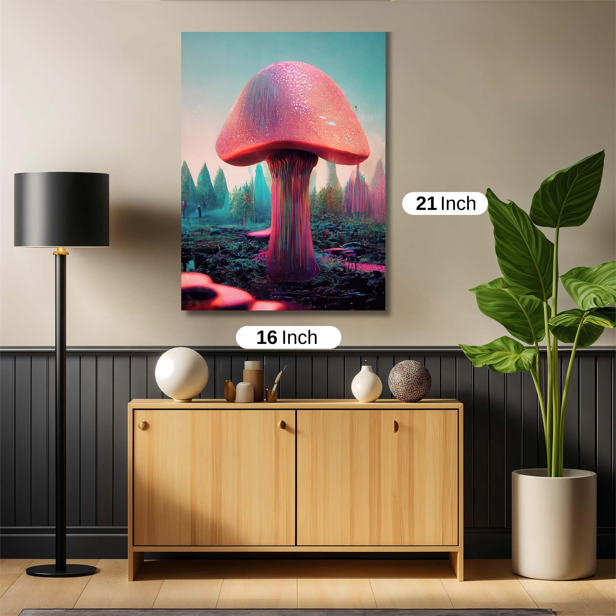 Mushroom Dreamscape Safe Wall Magnetic / M