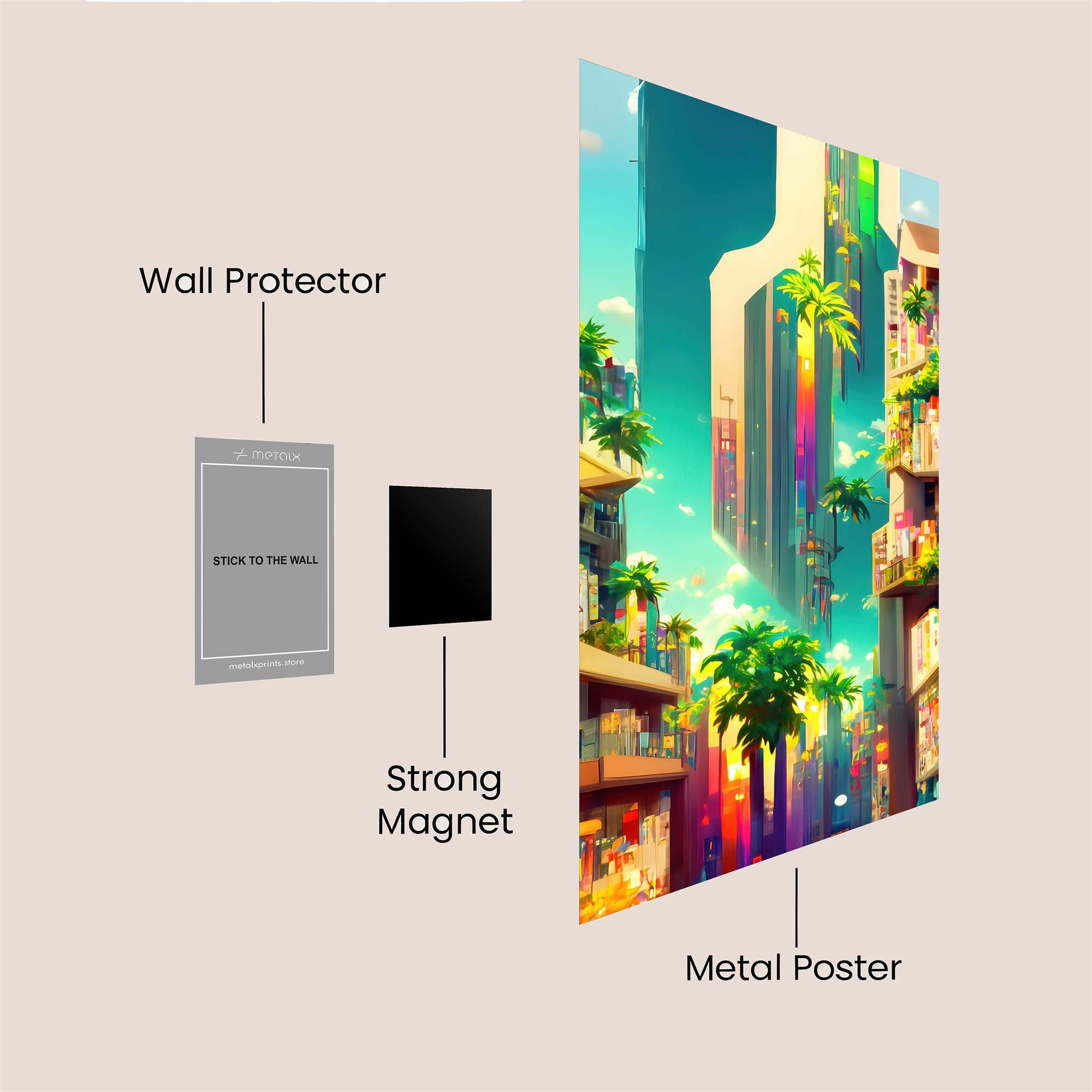 Neon Oasis Safe Wall Magnetic / M