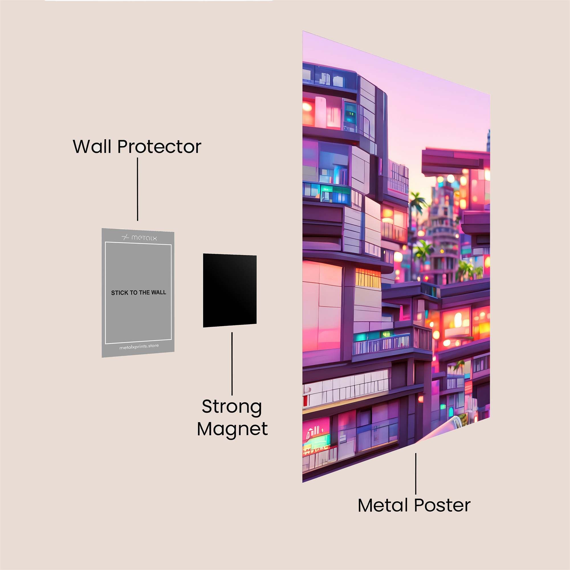 Cyber Serenity Safe Wall Magnetic / M