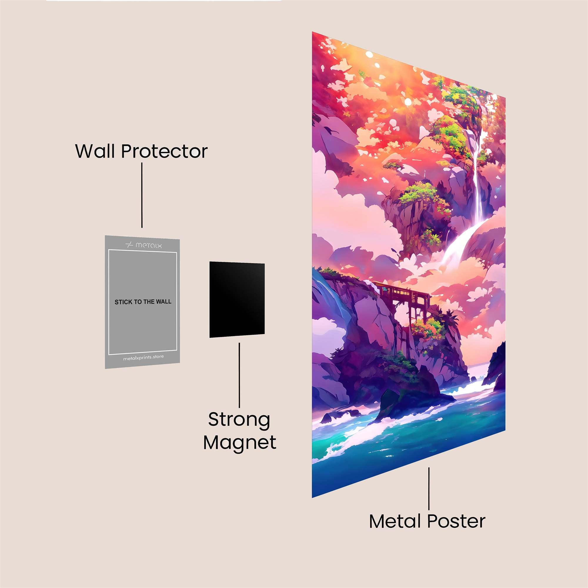 Waterfall Dreamscape Safe Wall Magnetic / M