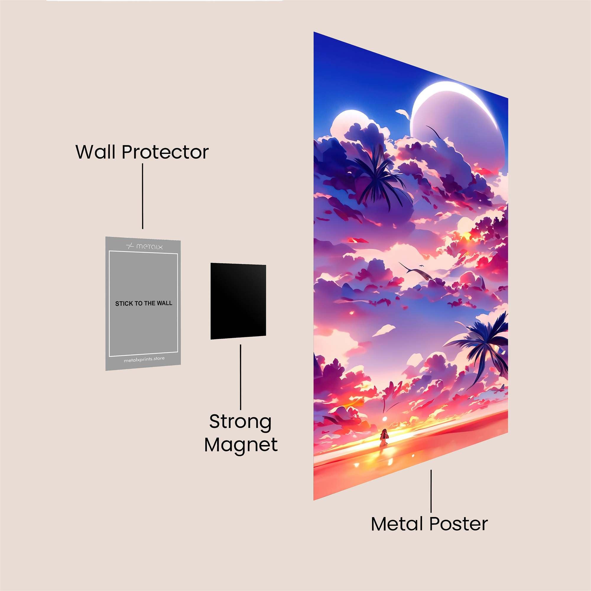 Sunset Serenity Safe Wall Magnetic / M