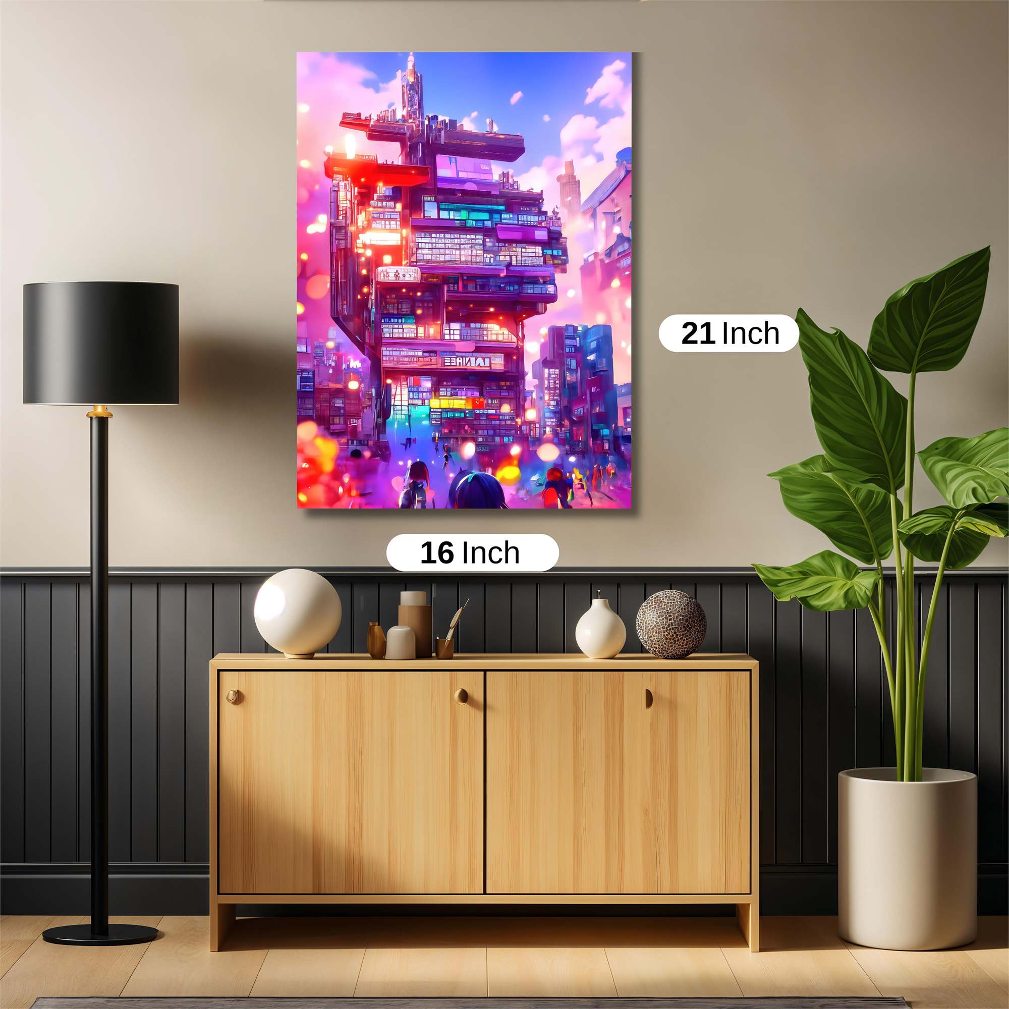 Cyberpunk Dreamscape Safe Wall Magnetic / M