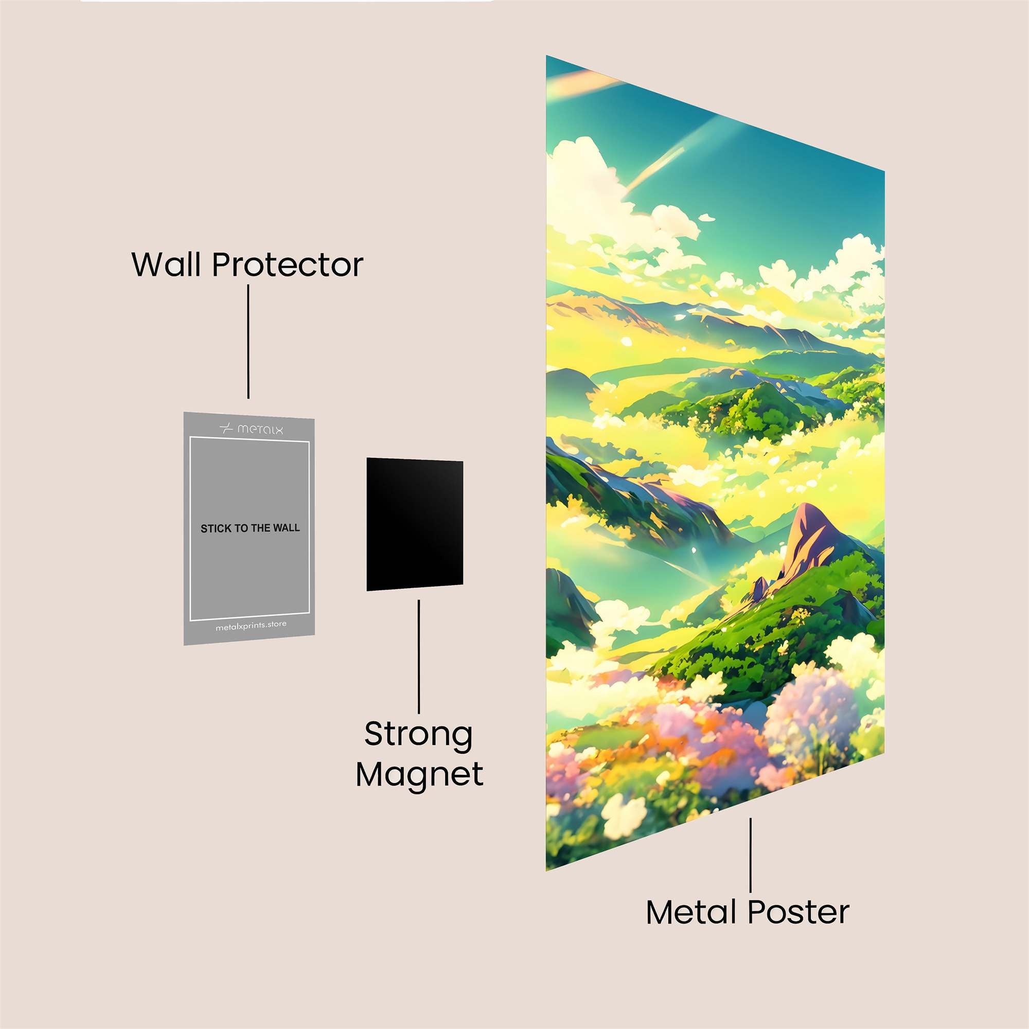 Mountain Serenity Safe Wall Magnetic / M