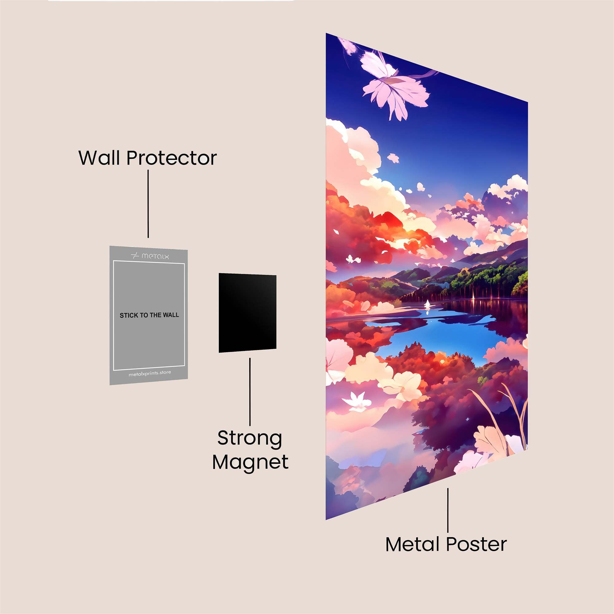 Sakura Serenity Safe Wall Magnetic / M