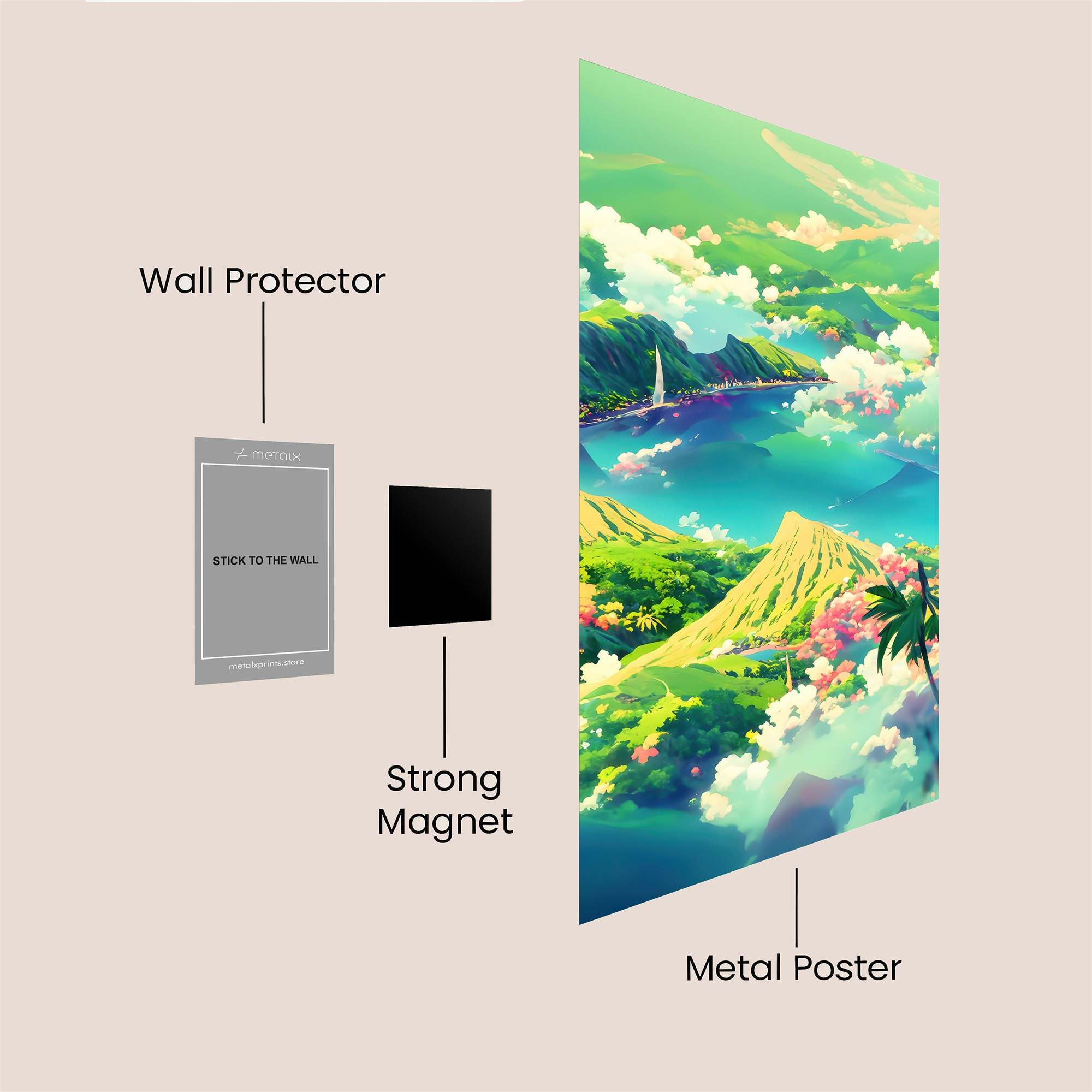 Island Serenity Safe Wall Magnetic / M