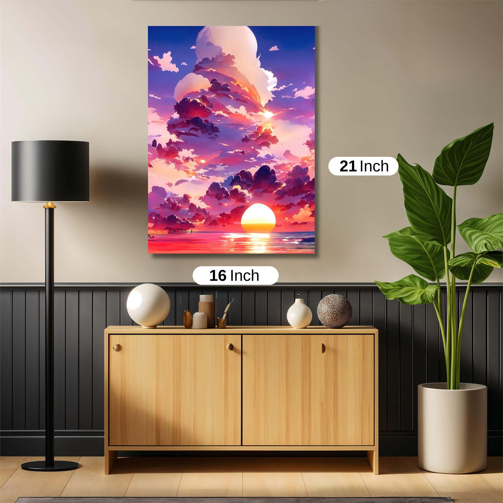Sunset Serenity Safe Wall Magnetic / M