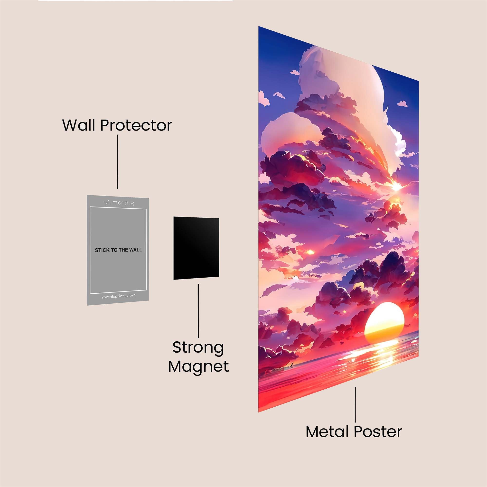 Sunset Serenity Safe Wall Magnetic / M
