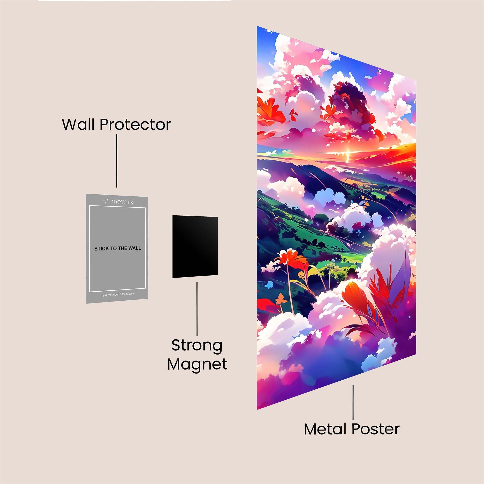 Sunset Dreamscape Safe Wall Magnetic / M