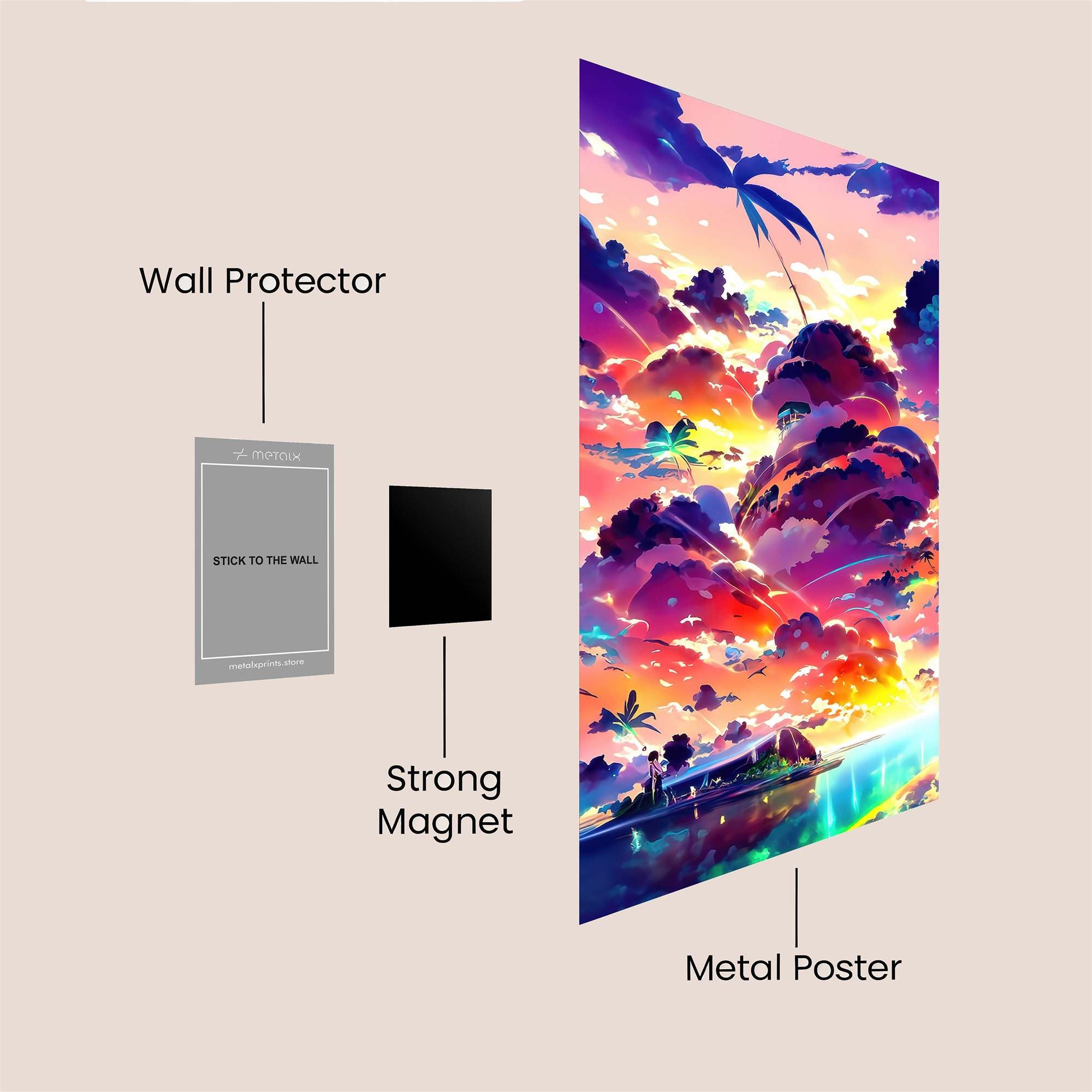 Sunset Serenity Safe Wall Magnetic / M