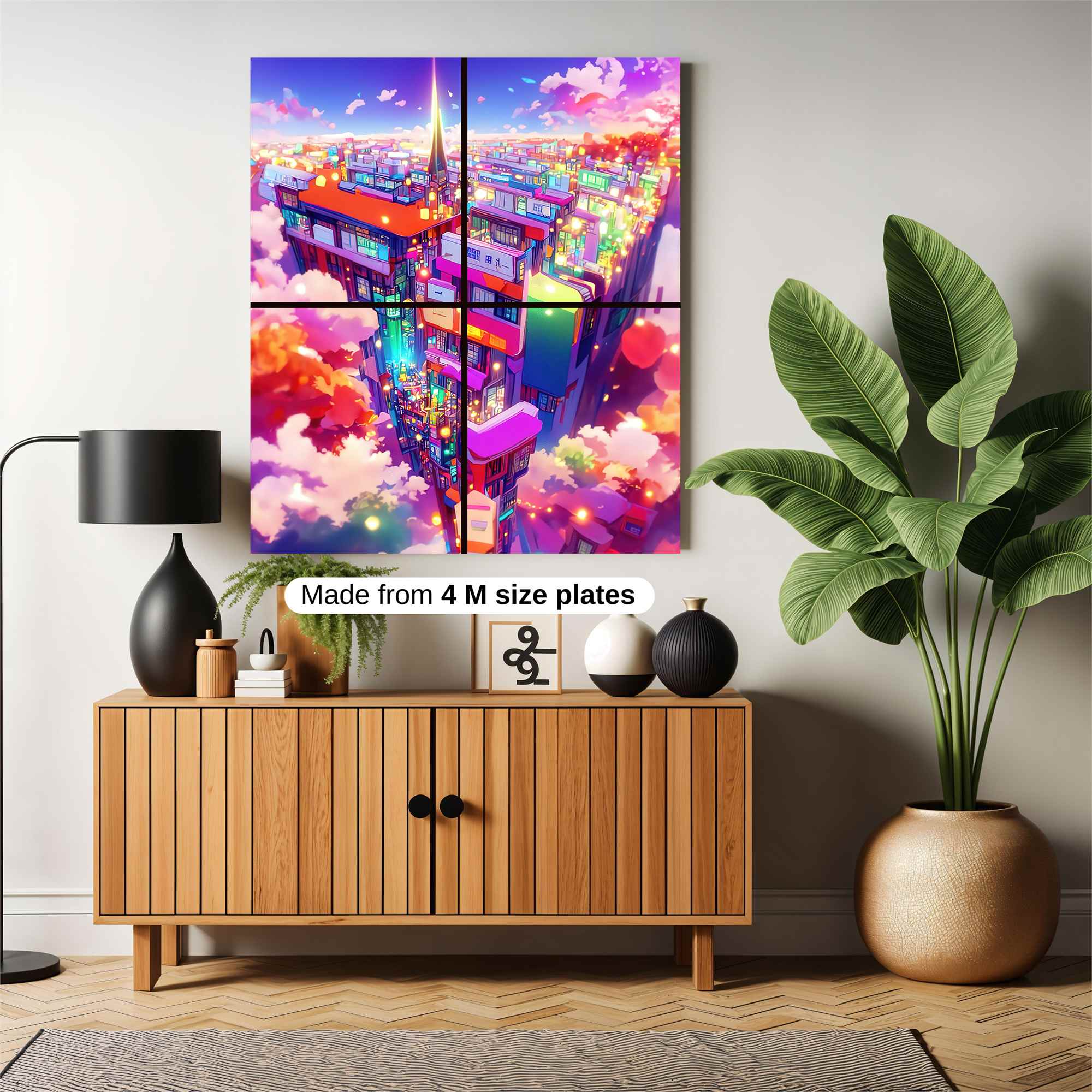 Neon Dreamscape Safe Wall Magnetic / M