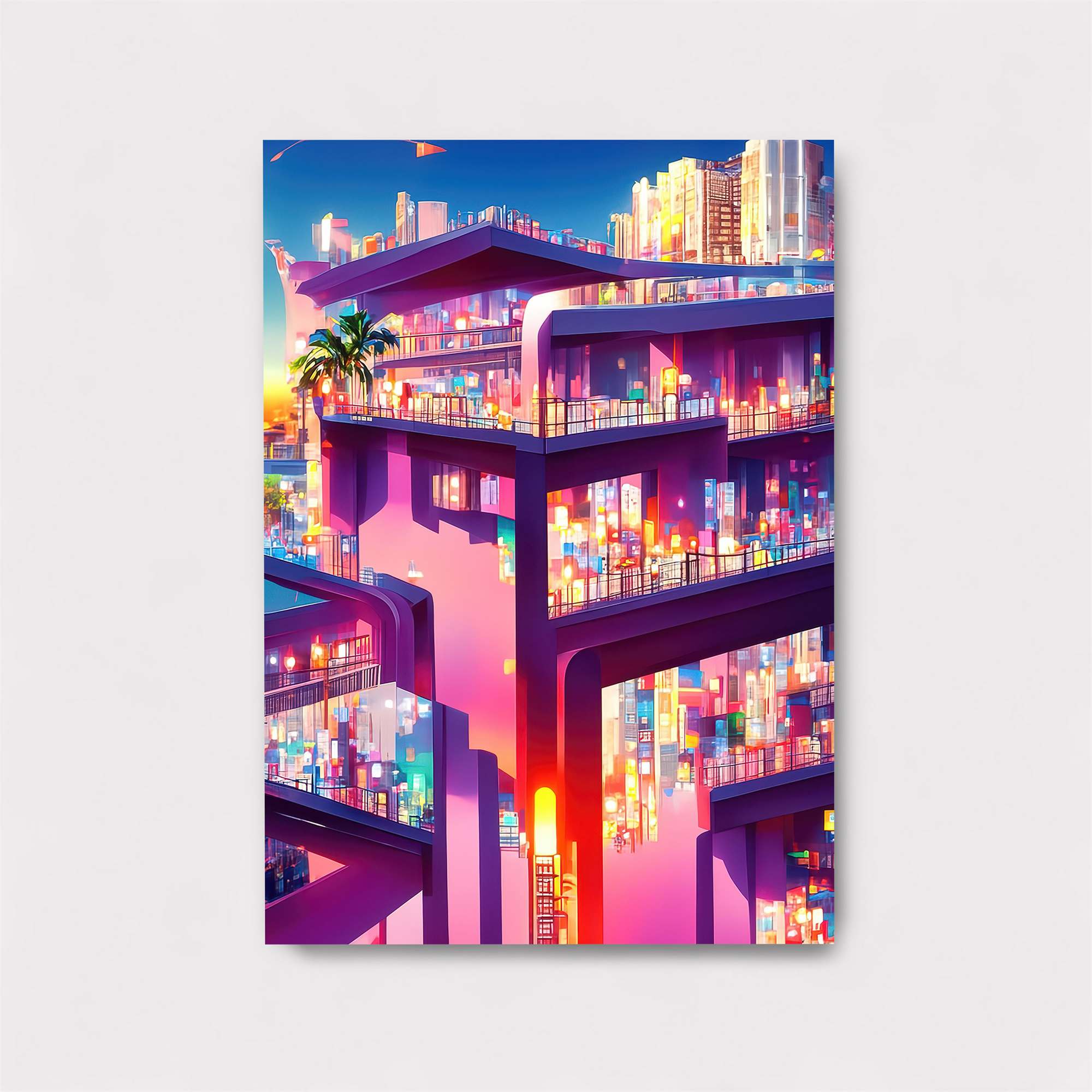 Neon Dreamscape Safe Wall Magnetic / M