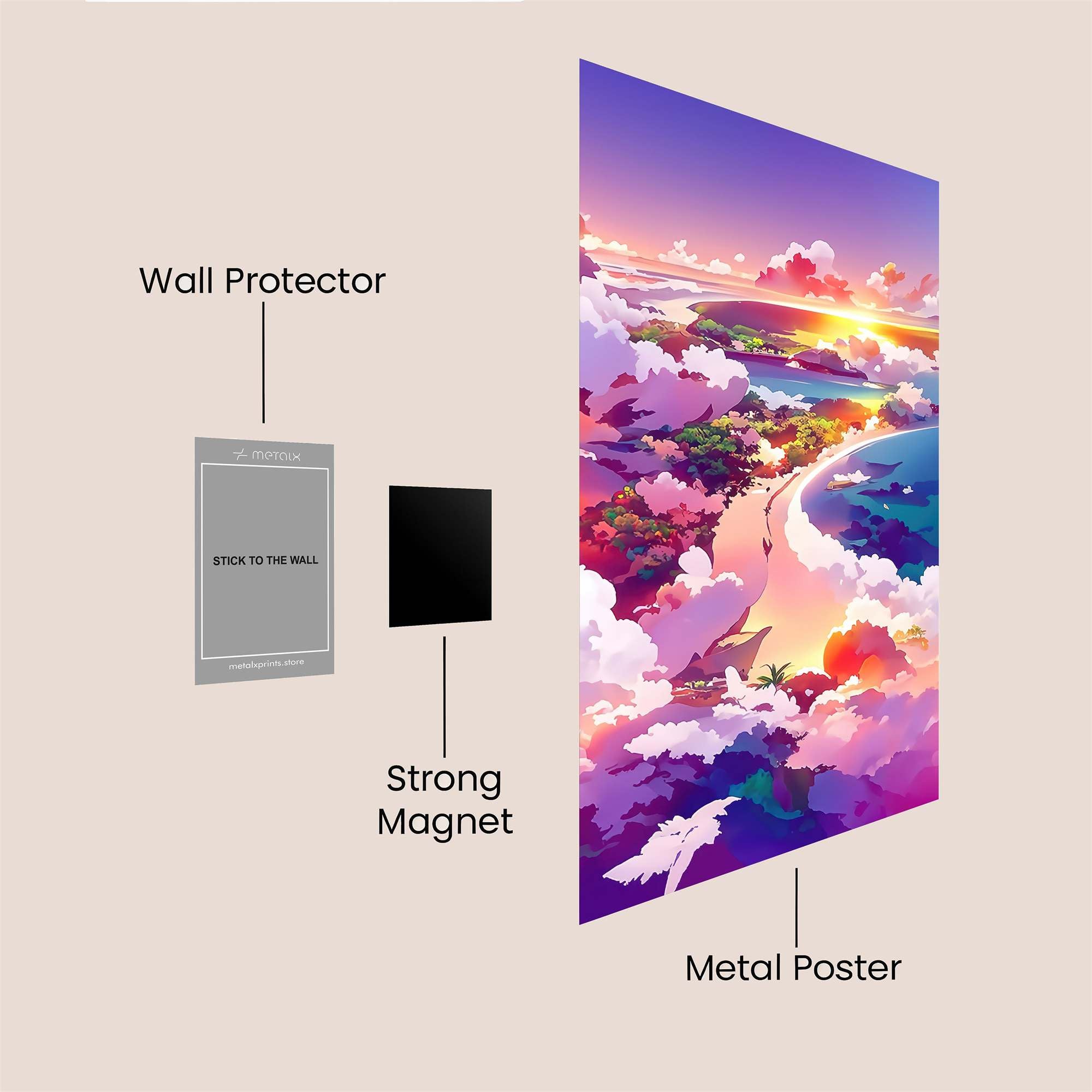 Sunset Serenity Safe Wall Magnetic / M